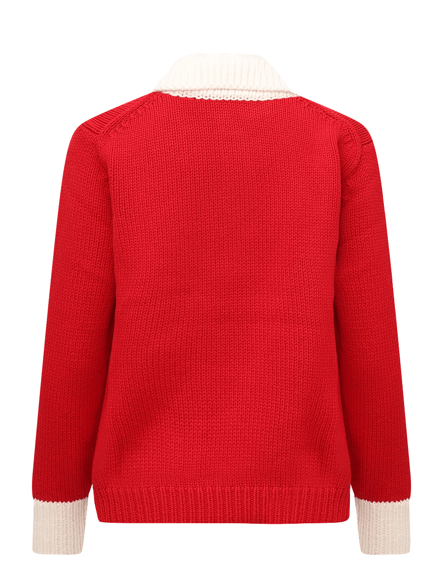 Polo Ralph Lauren - Big Pony Wool Rugby Sweater - striktrøjer - rl2000 red/cream - 2
