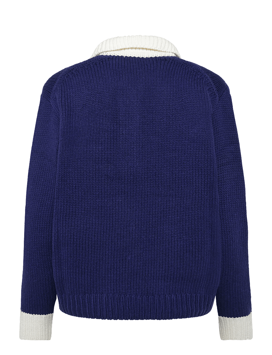 Polo Ralph Lauren - Big Pony Wool Rugby Sweater - stickade tröjor - royal/cream - 2