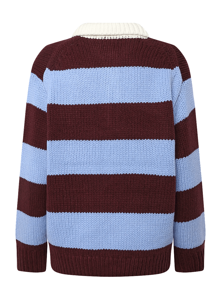 Polo Ralph Lauren - Striped Wool-Blend Rugby Sweater - striktrøjer - harvardwne/nwlitc - 2