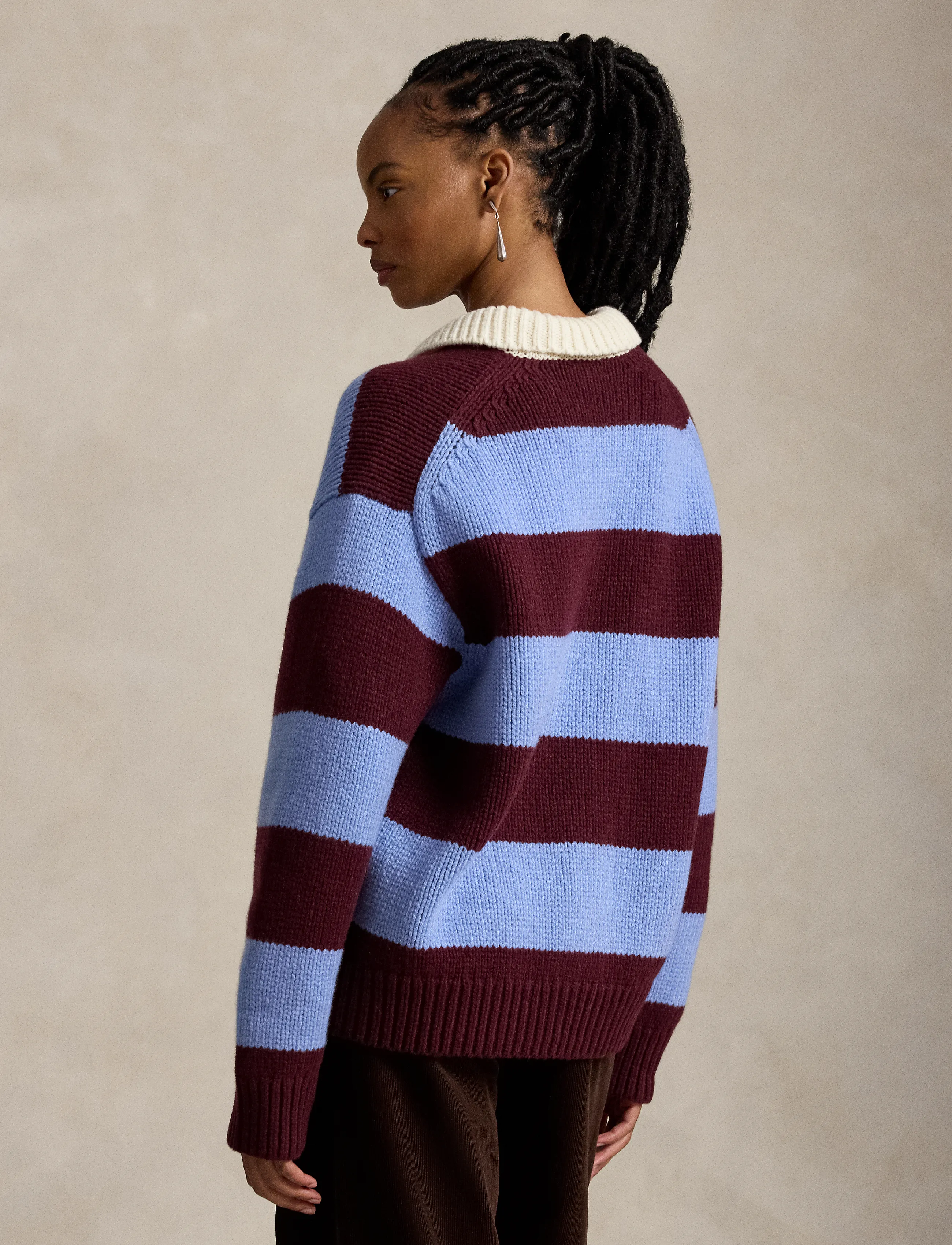 Polo Ralph Lauren - Striped Wool-Blend Rugby Sweater - harvardwne/nwlitc - 3