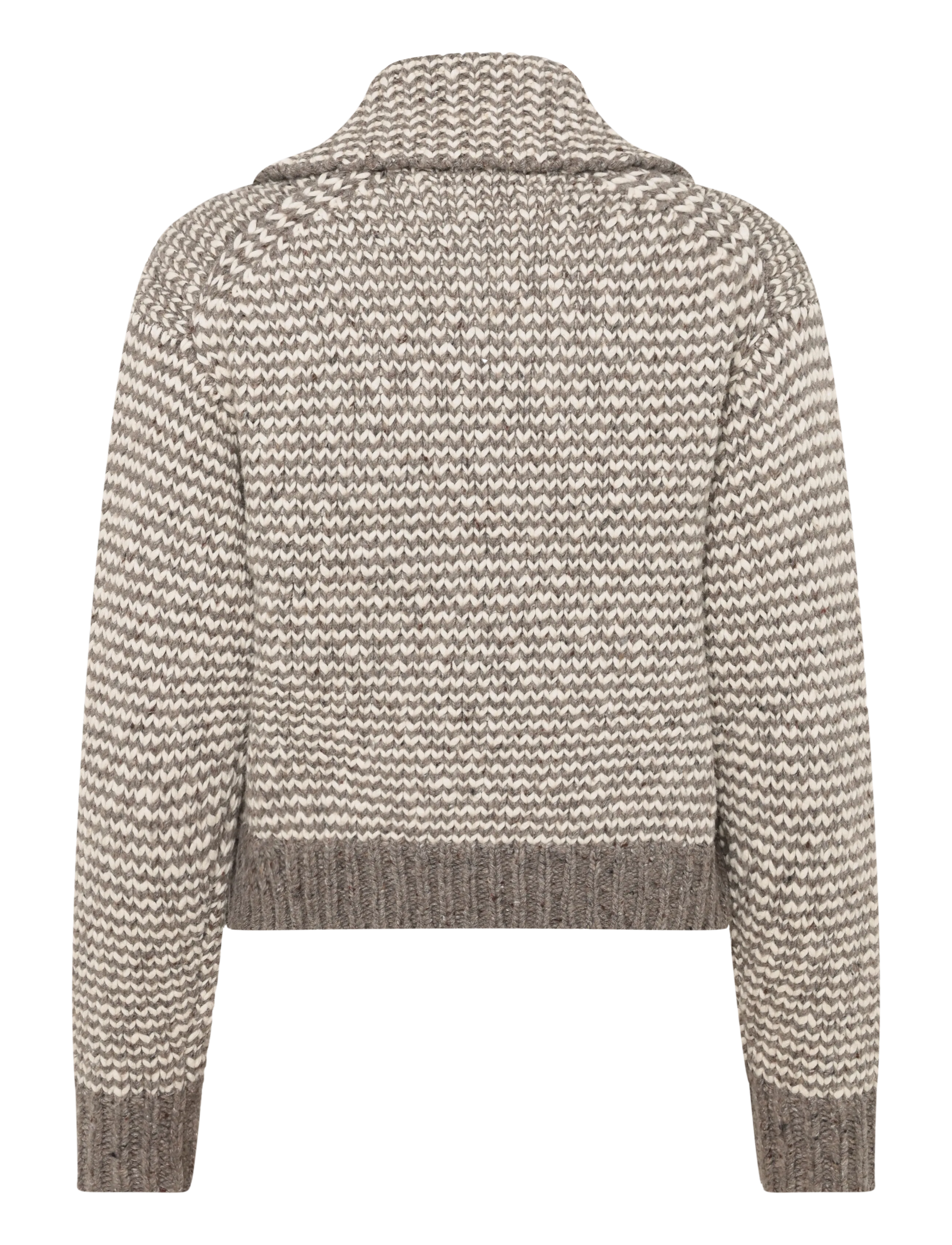Polo Ralph Lauren - Striped Cotton-Blend Sweater - kampsunid - stone grey/cream - 2