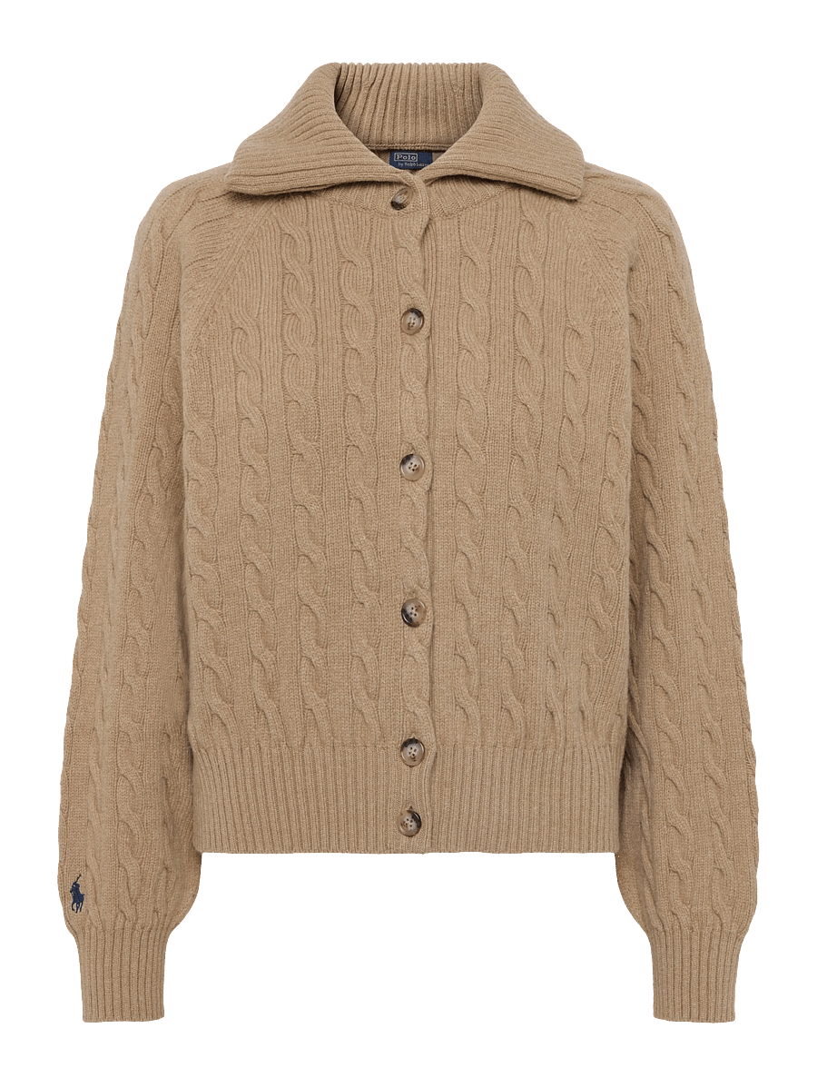 Polo Ralph Lauren - Cable Wool-Cashmere Collared Cardigan - cashmere - collection camel - 2