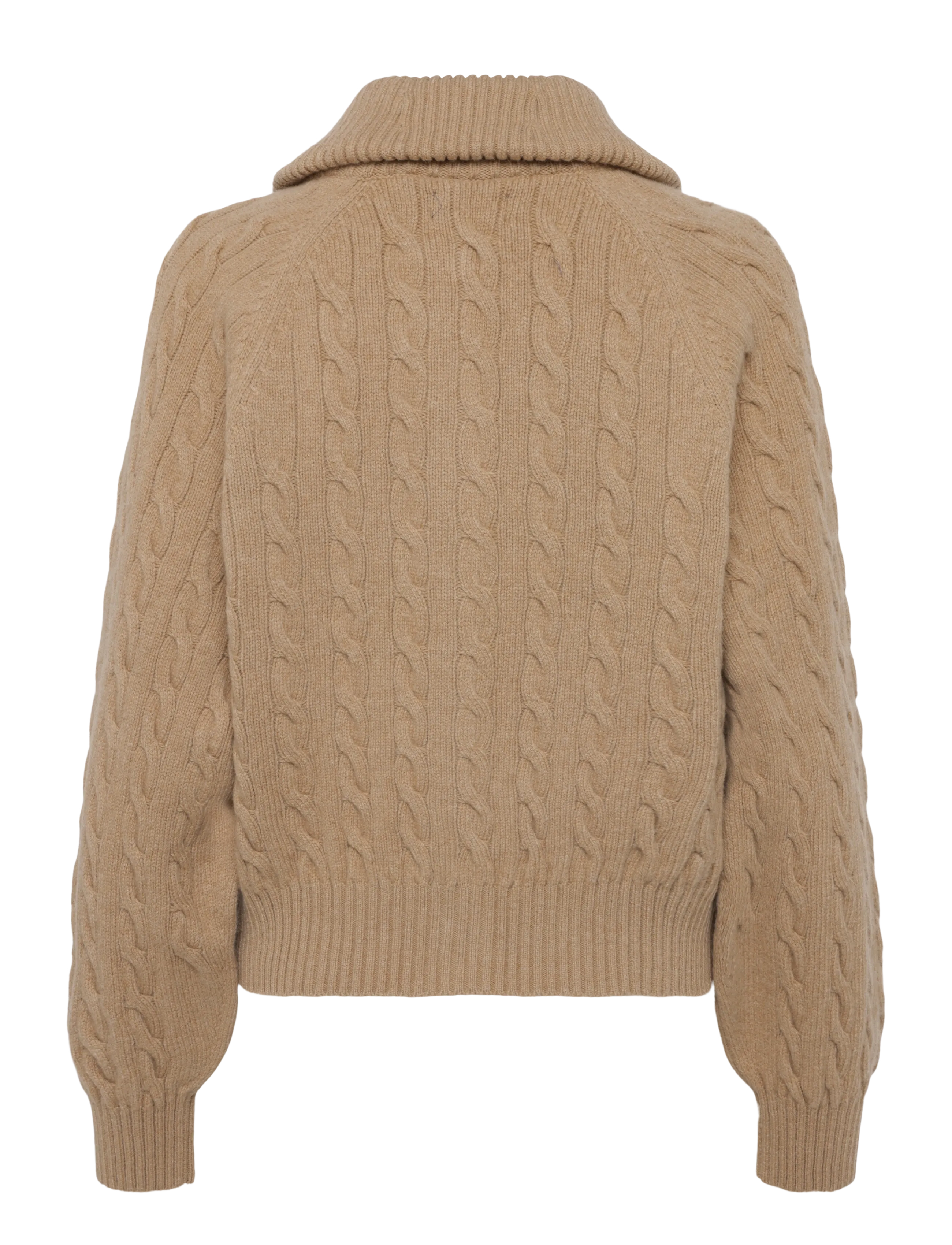 Polo Ralph Lauren - Cable Wool-Cashmere Collared Cardigan - cashmere - collection camel - 3
