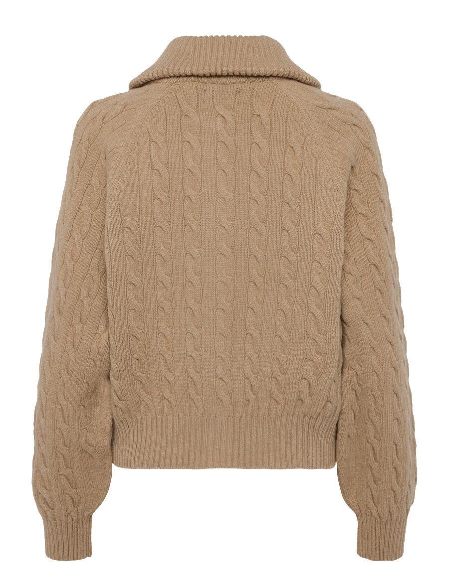 Polo Ralph Lauren - Cable Wool-Cashmere Collared Cardigan - cashmere - collection camel - 3