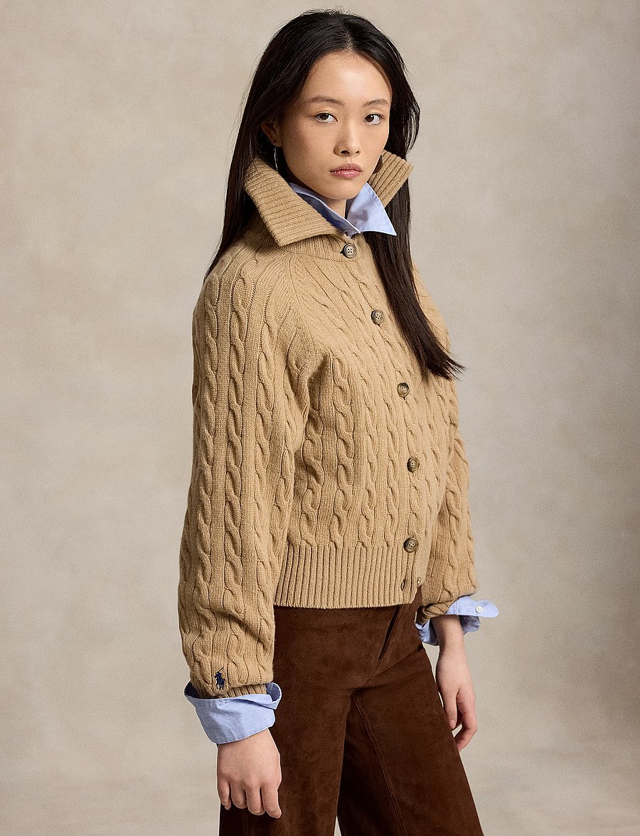 Polo Ralph Lauren - Cable-Knit Wool-Cashmere Jacket - cashmere - collection camel - 0