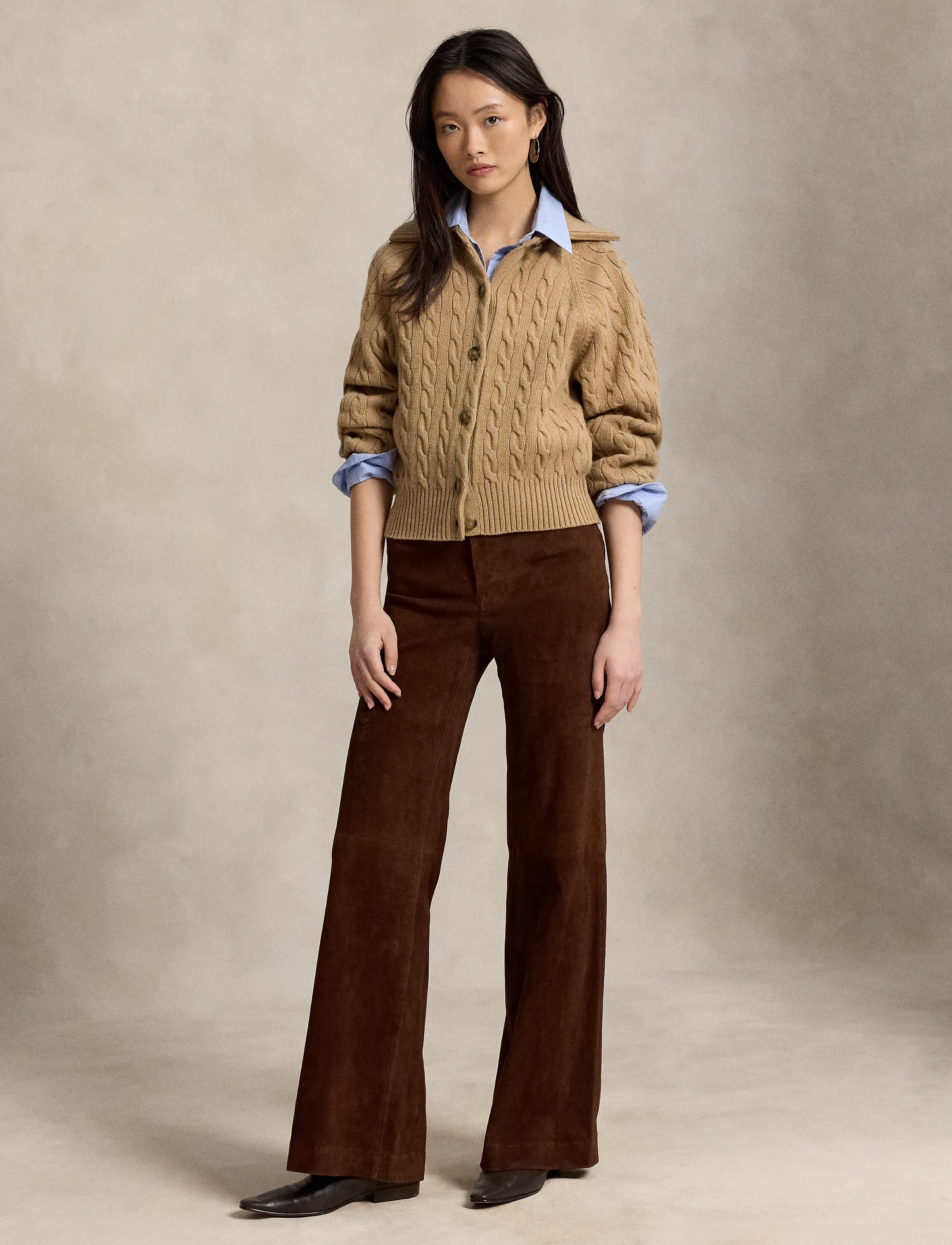 Polo Ralph Lauren - Cable-Knit Wool-Cashmere Jacket - cashmere - collection camel - 4