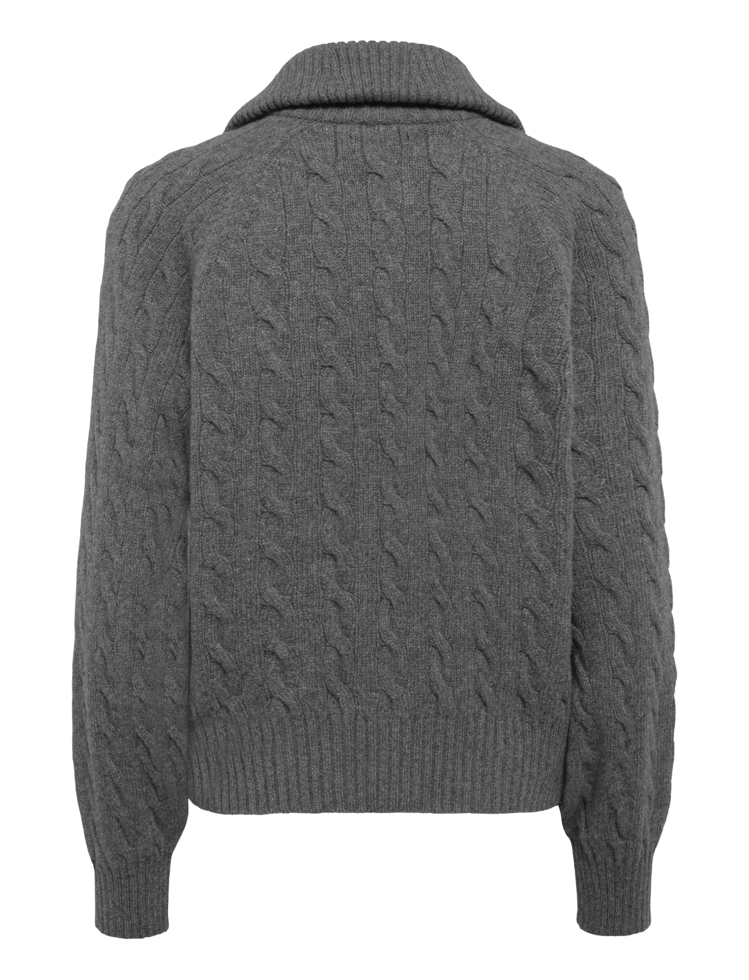 Polo Ralph Lauren - Cable-Knit Wool-Cashmere Jacket - kashmir - flannel grey heat - 2