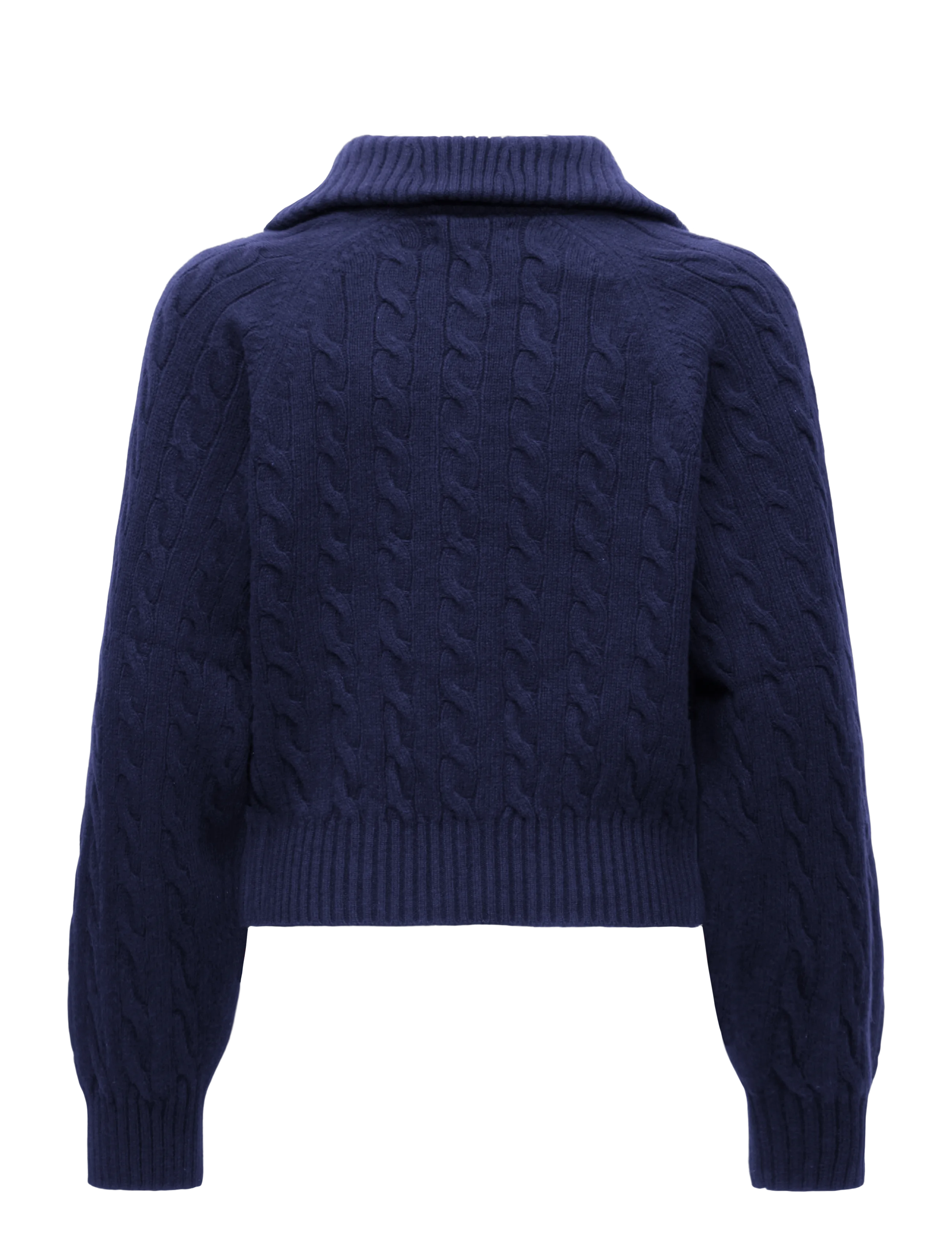 Polo Ralph Lauren Cable Wool-Cashmere Collared Cardigan dam – bild 2