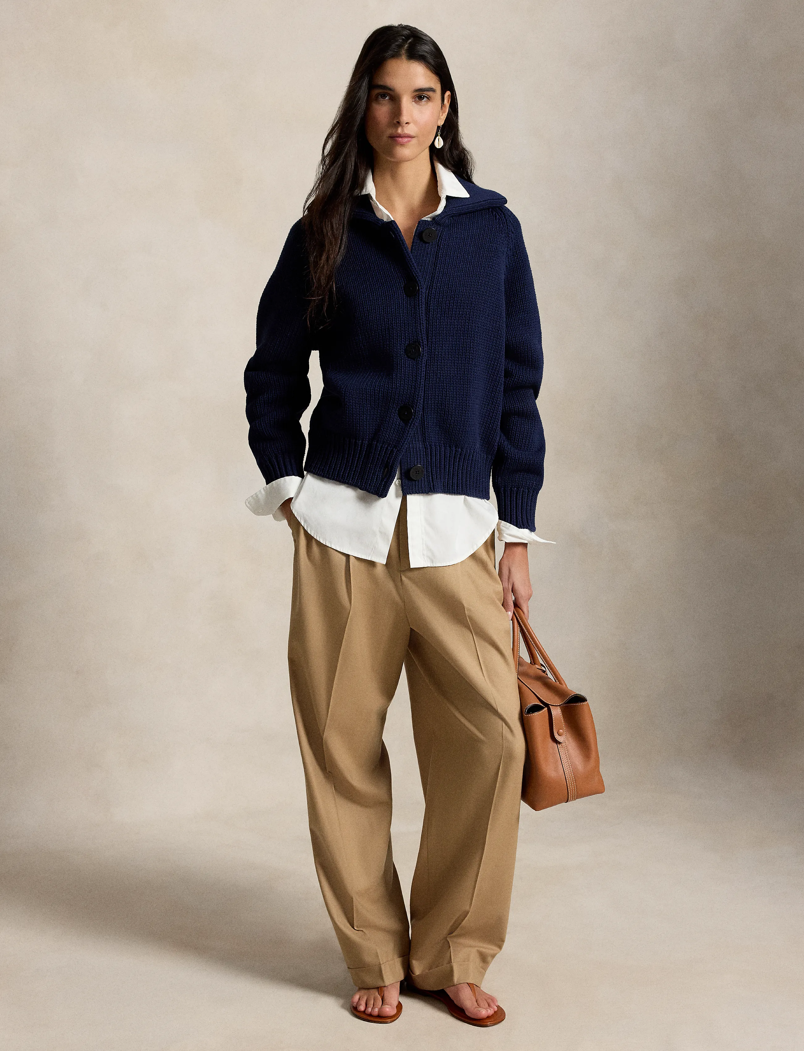 Polo Ralph Lauren Cotton-Blend Buttoned Cardigan - Stickat - CRUISE NAVY / navy