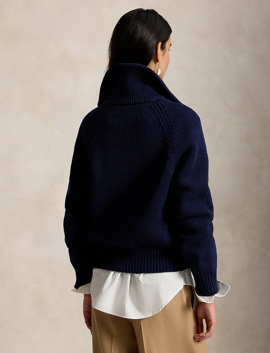 Polo Ralph Lauren - Cotton-Blend Buttoned Cardigan - koftor - cruise navy - 3