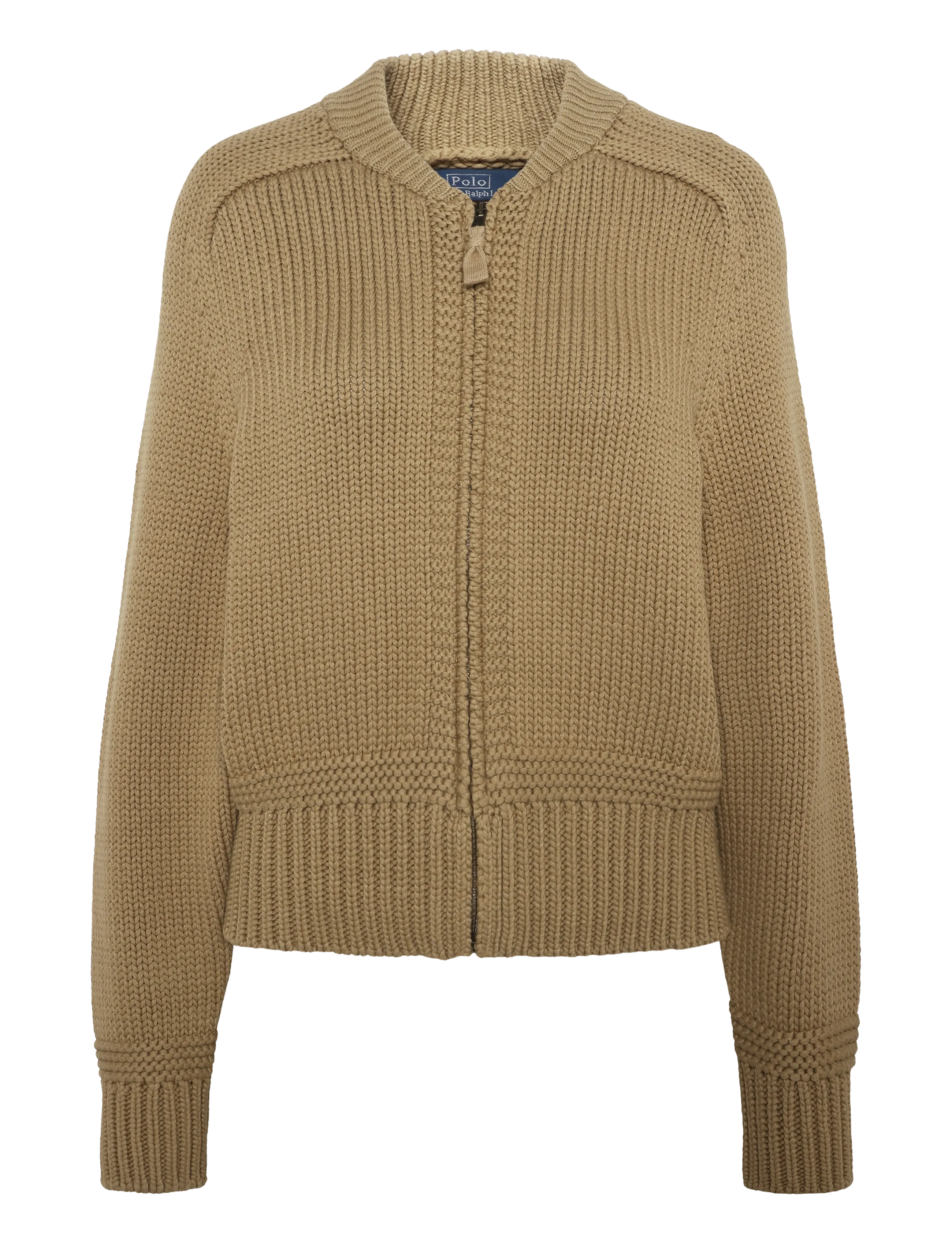 Polo Ralph Lauren - Cotton-Blend Full-Zip Sweater - desert khaki - 1