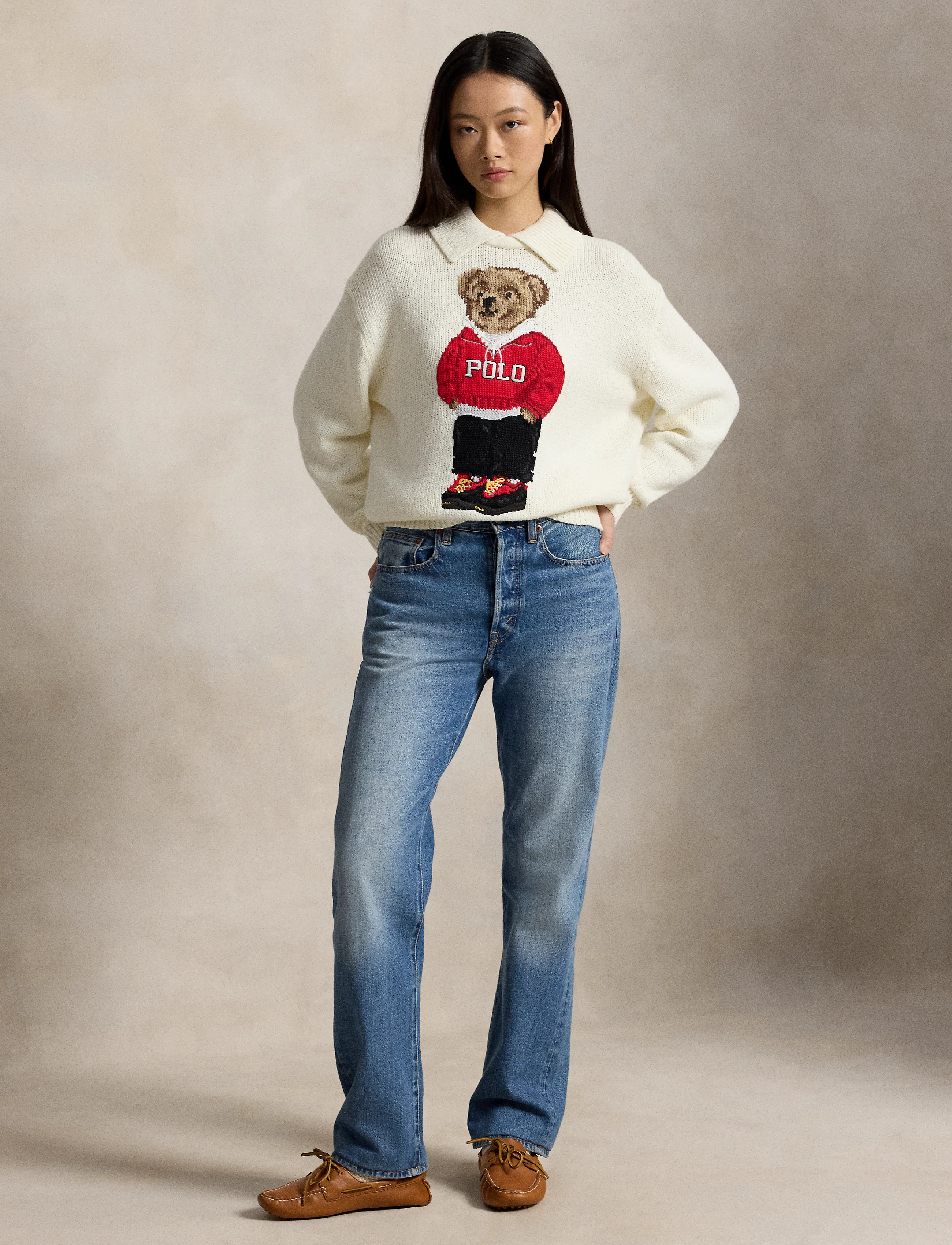 Polo Bear Linen-Cotton Sweater