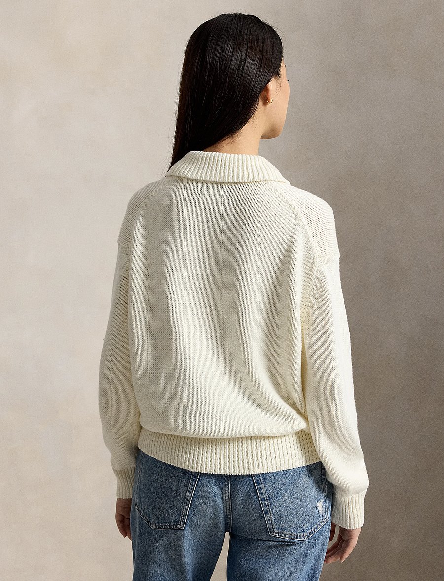 Polo Ralph Lauren - Polo Bear Linen-Cotton Sweater - kampsunid - parchment cream - 3