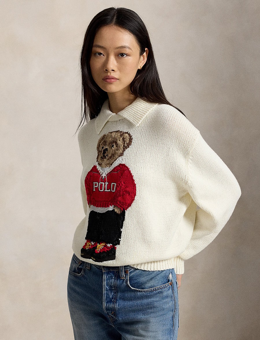 Polo Ralph Lauren - Polo Bear Linen-Cotton Sweater - kampsunid - parchment cream - 5