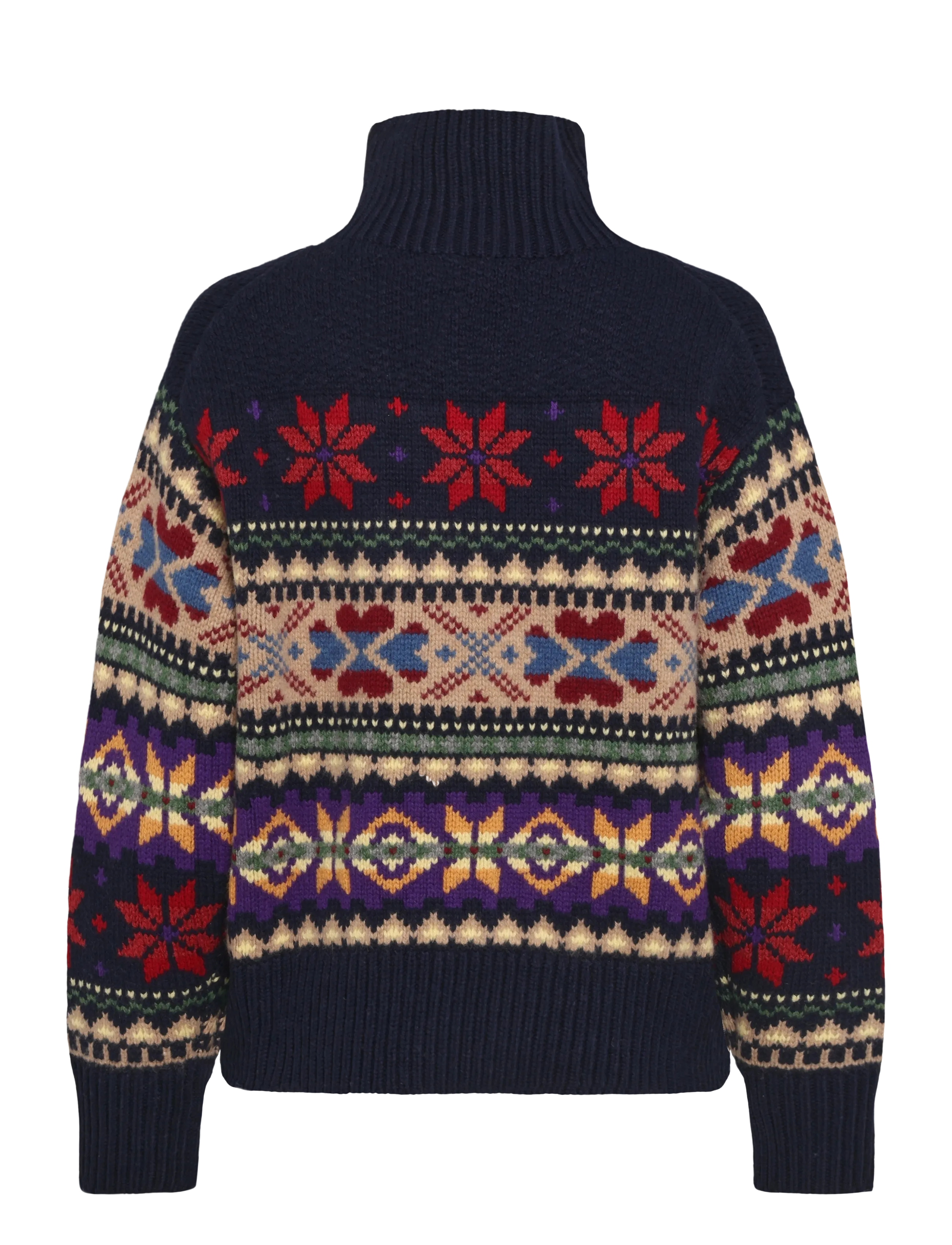 Polo Ralph Lauren - Geo-Motif Wool-Cashmere-Blend Turtleneck - navy multi - 2