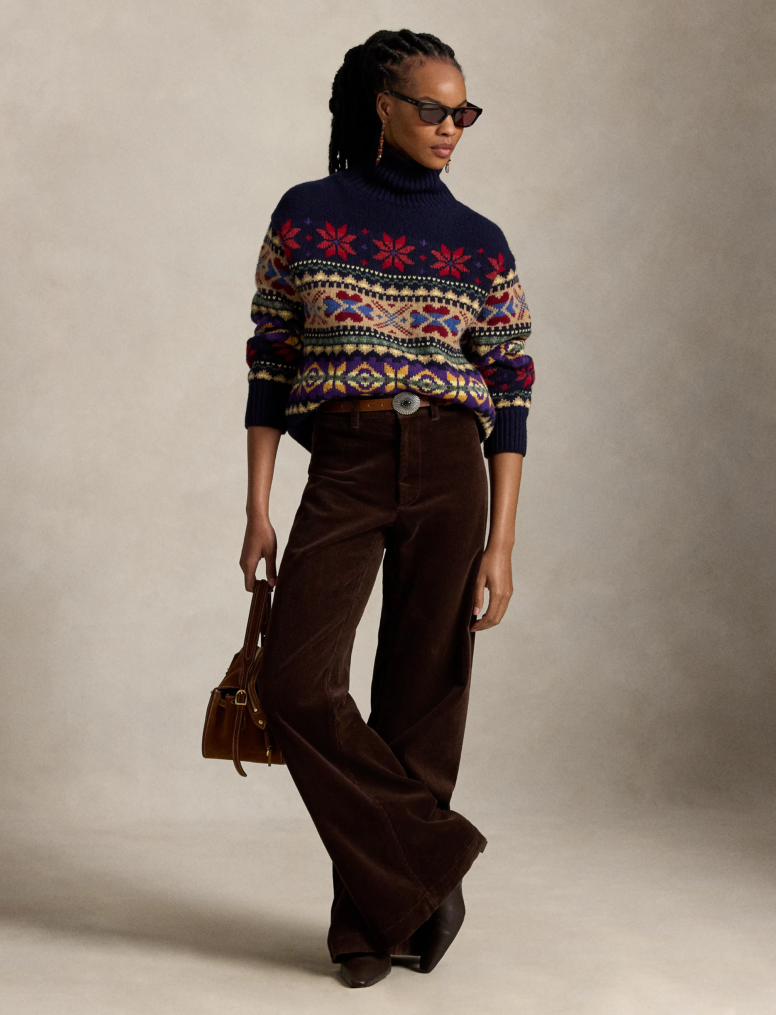 Polo Ralph Lauren - Geo-Motif Wool-Cashmere-Blend Turtleneck - navy multi - 5