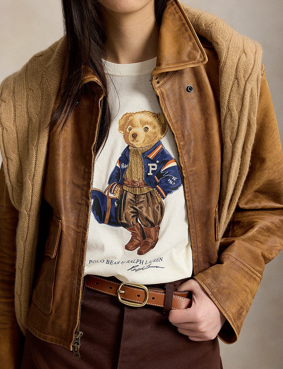 Polo Ralph Lauren - Polo Bear Cotton Jersey Tee - t-shirts - warm white - 4