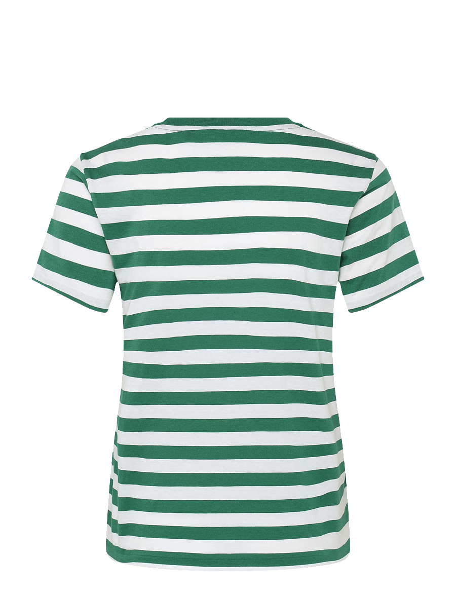 Polo Ralph Lauren - Striped Cotton Jersey Tee - t-shirts - bush green/white - 2