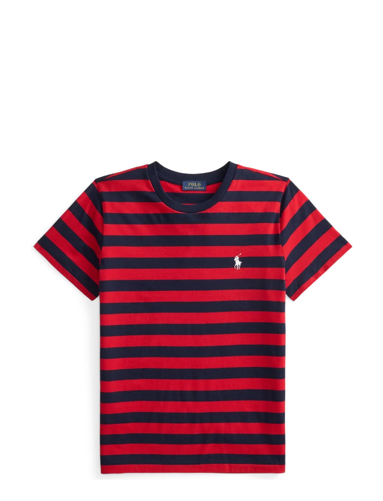 Polo Ralph Lauren Striped Cotton Jersey Tee - Kleidung - HUNTER NAVY/RL200 / red
