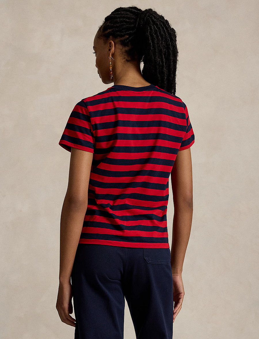 Polo Ralph Lauren - Striped Cotton Jersey Tee - t-shirts - hunter navy/rl200 - 3