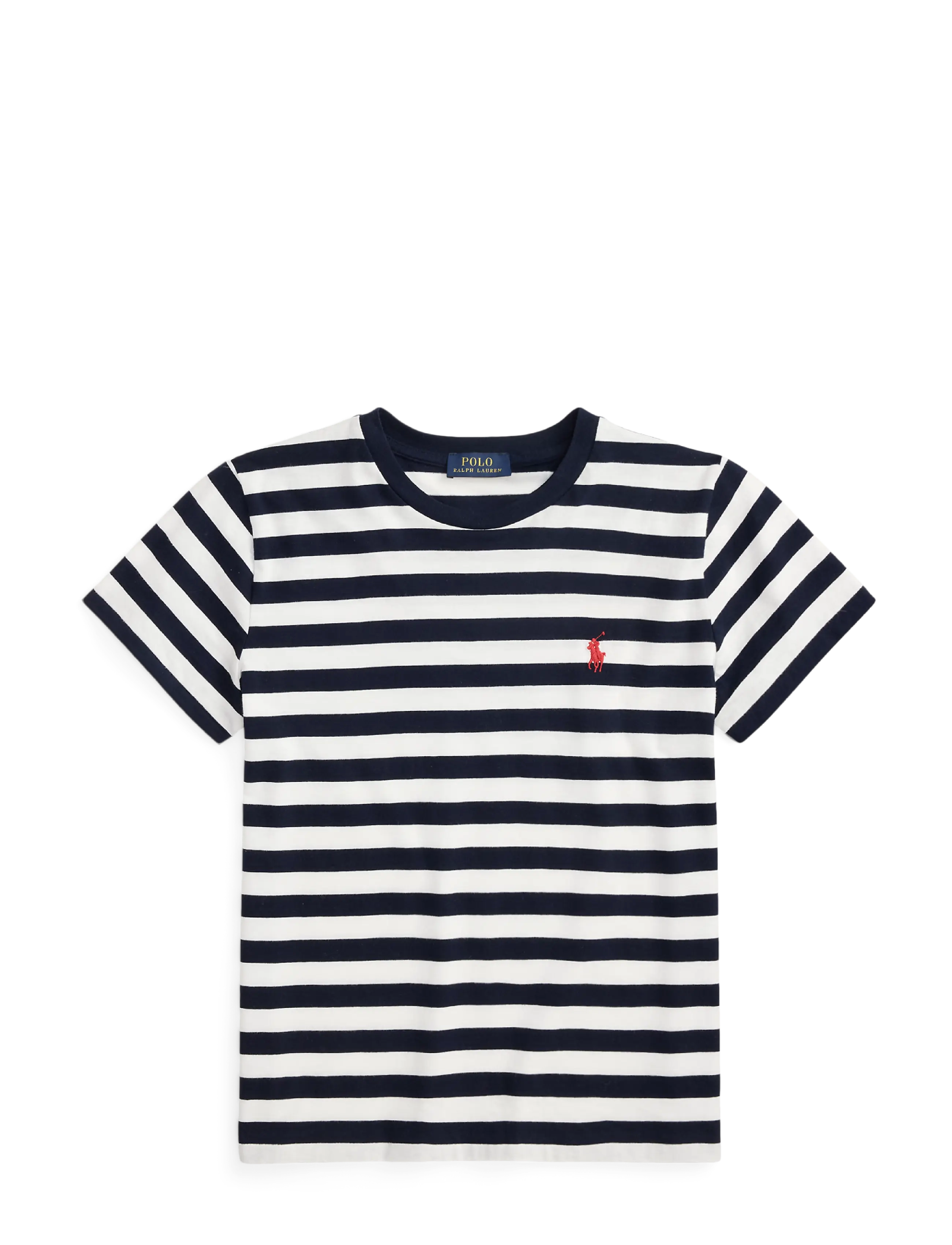 Polo Ralph Lauren Striped Cotton Jersey Tee - Polo Ralph Lauren - HUNTER NAVY/WHITE / white
