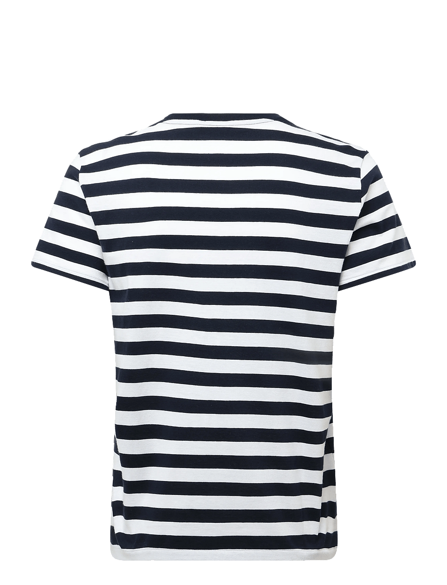 Polo Ralph Lauren - Striped Cotton Jersey Tee - t-shirts - hunter navy/white - 2