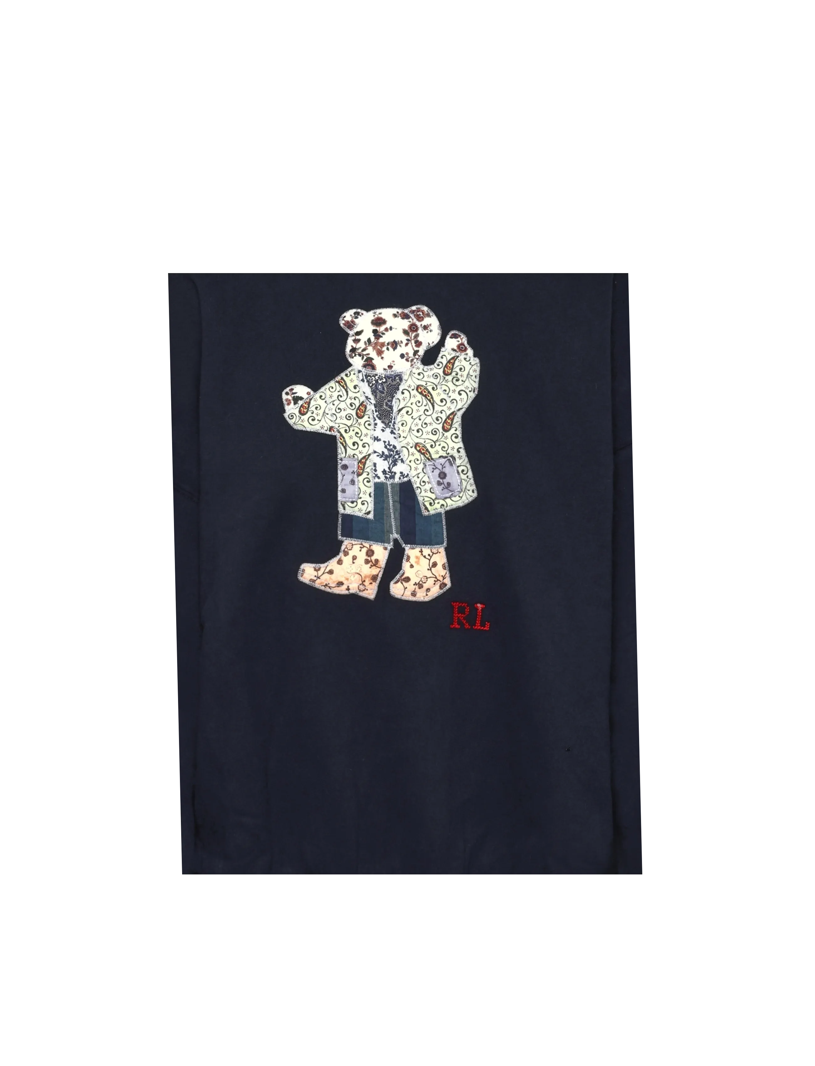 Polo Ralph Lauren - Patchwork Polo Bear Fleece Crewneck - vardagsstil - hunter navy - 1