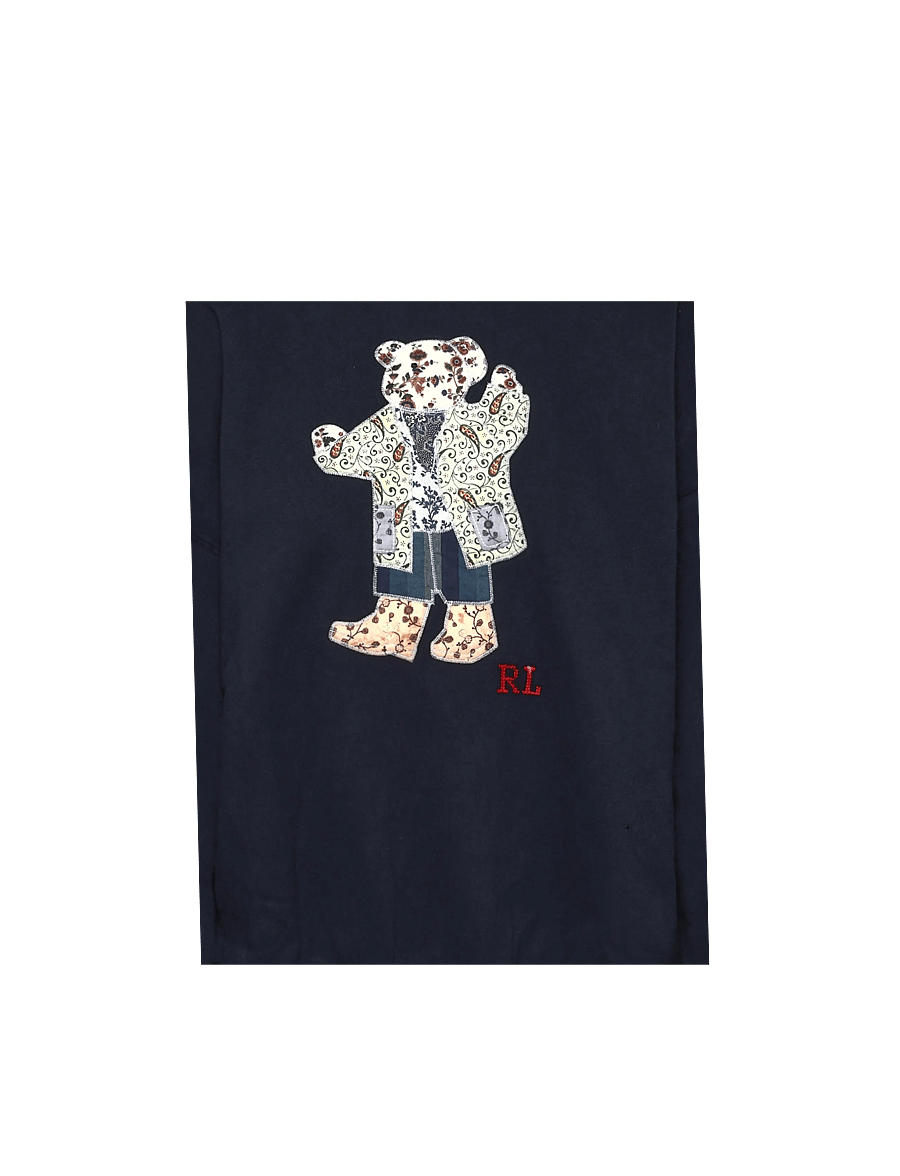 Polo Ralph Lauren - Patchwork Polo Bear Fleece Crewneck - vardagsstil - hunter navy - 1