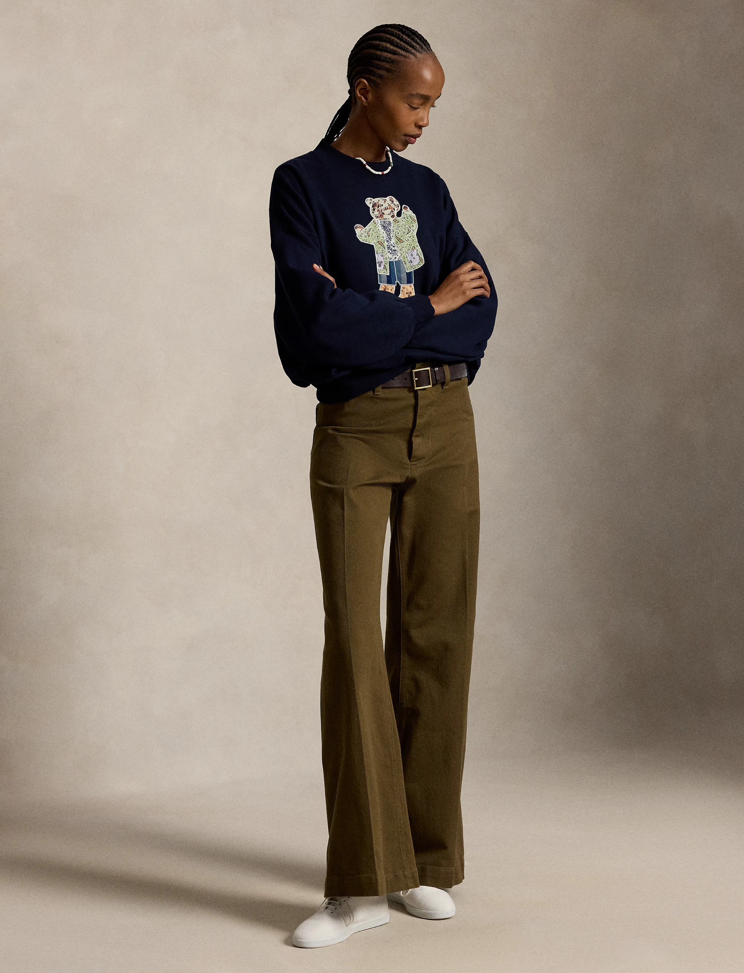 Polo Ralph Lauren - Patchwork Polo Bear Fleece Crewneck - vardagsstil - hunter navy - 4
