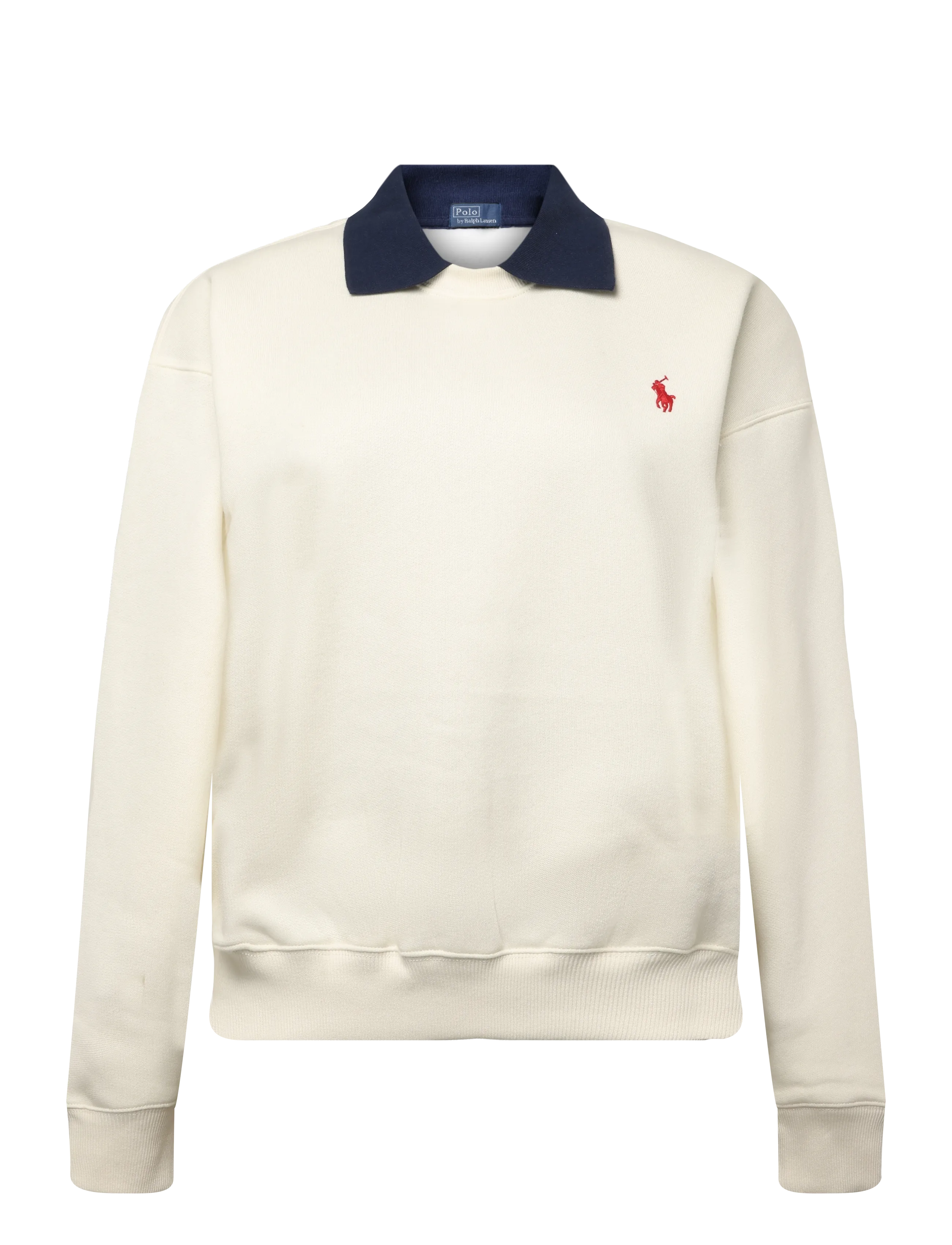 Polo Ralph Lauren Polo-Collar Fleece Crewneck - Sweatshirts - WARM WHITE / cream
