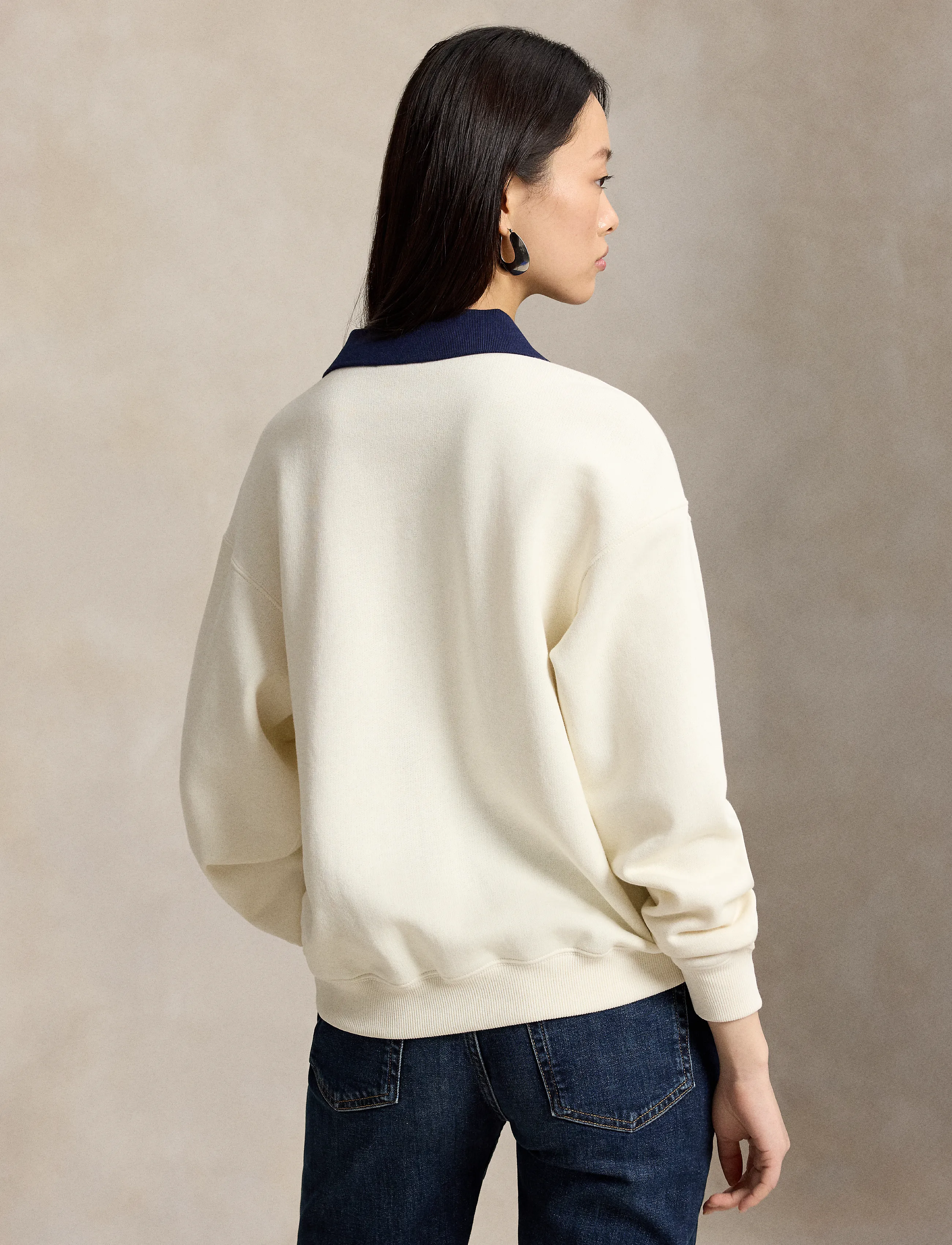 Polo Ralph Lauren - Polo-Collar Fleece Crewneck - warm white - 3