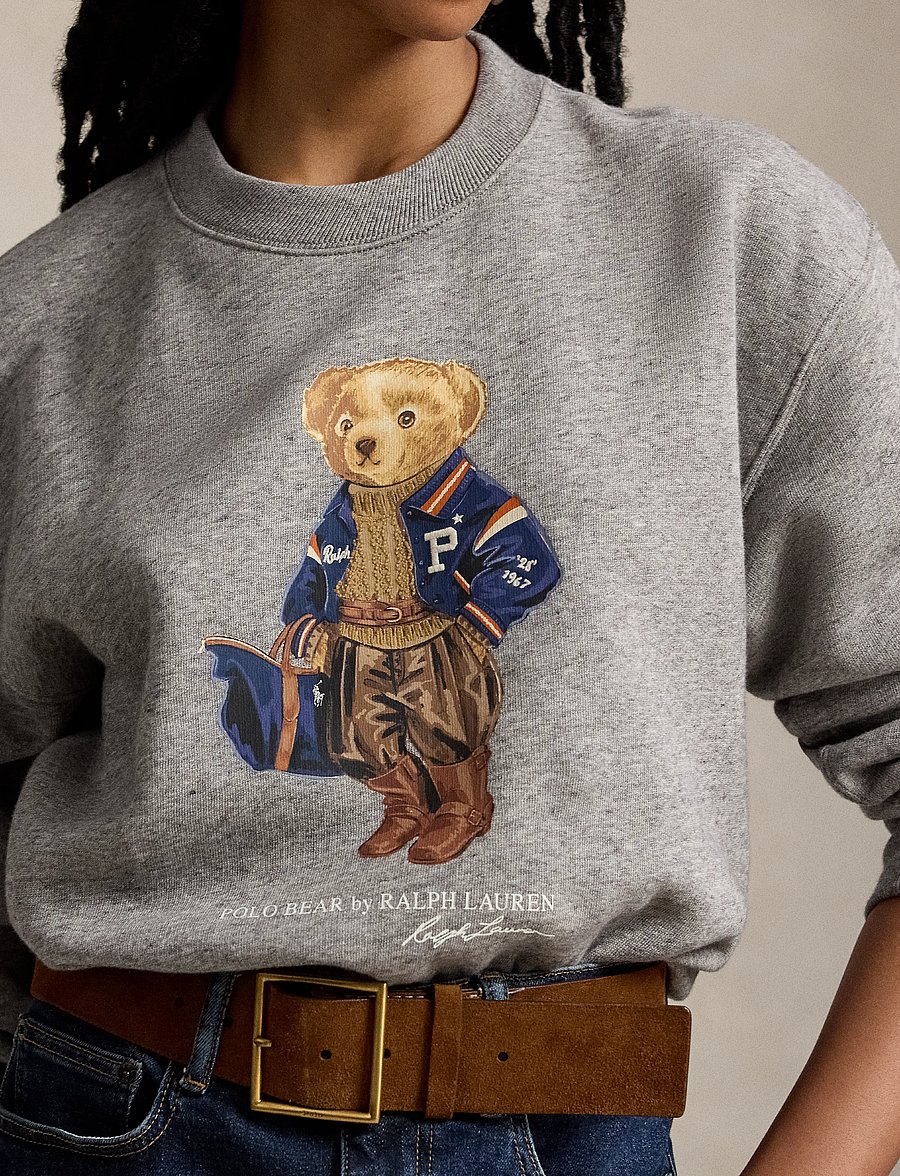 Polo Ralph Lauren - Polo Bear Fleece Crewneck - dark vintage heat - 5