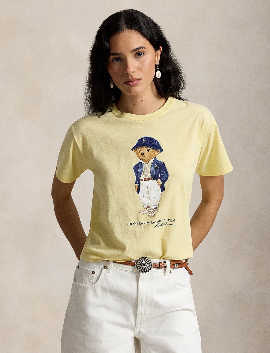Polo Ralph Lauren - Polo Bear Cotton Jersey Tee - t-shirts - t-bird yellow - 4