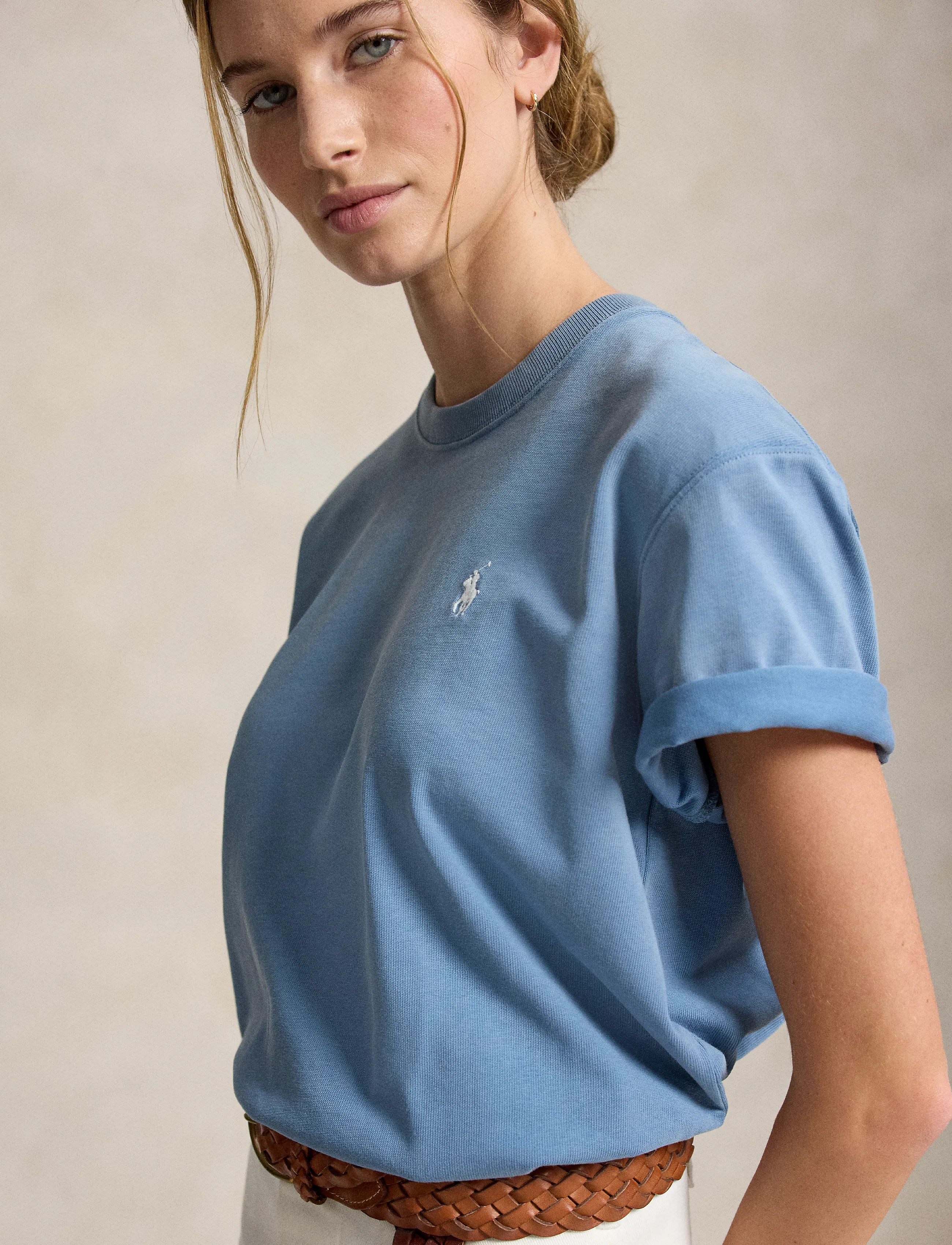 Polo Ralph Lauren - Logo Cotton Jersey Tee - t-shirts - camp blue - 4