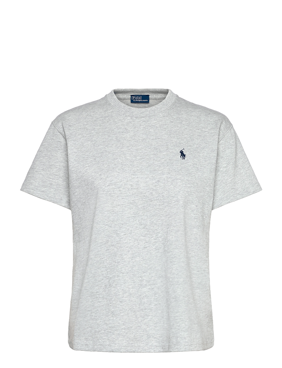 Polo Ralph Lauren - Logo Cotton Jersey Tee - t-shirts - grey ash heather - 0