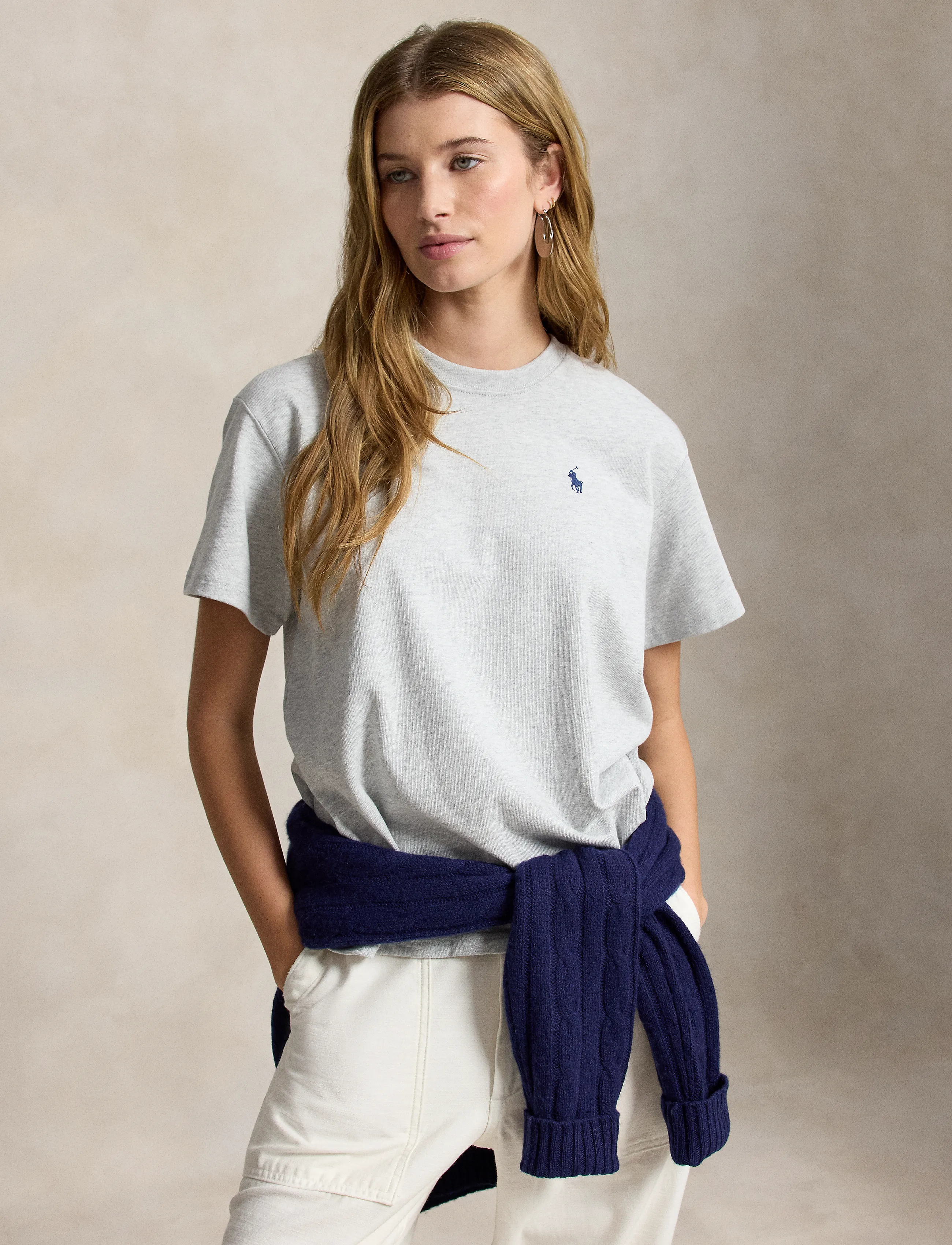 Polo Ralph Lauren - Logo Cotton Jersey Tee - t-shirts - grey ash heather - 4