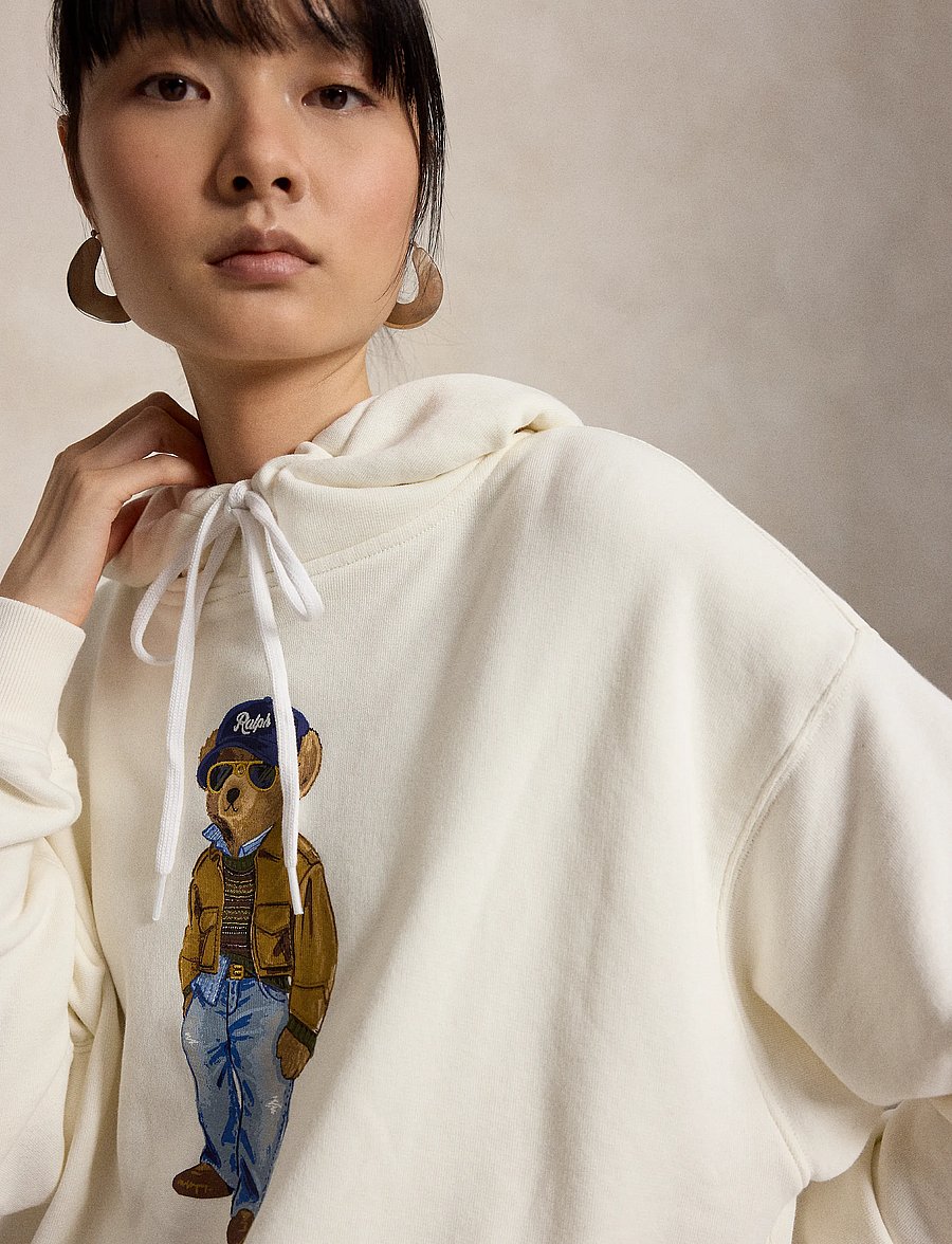 Polo Ralph Lauren - Polo Bear Lightweight Fleece Hoodie - hoodies - warm white - 5