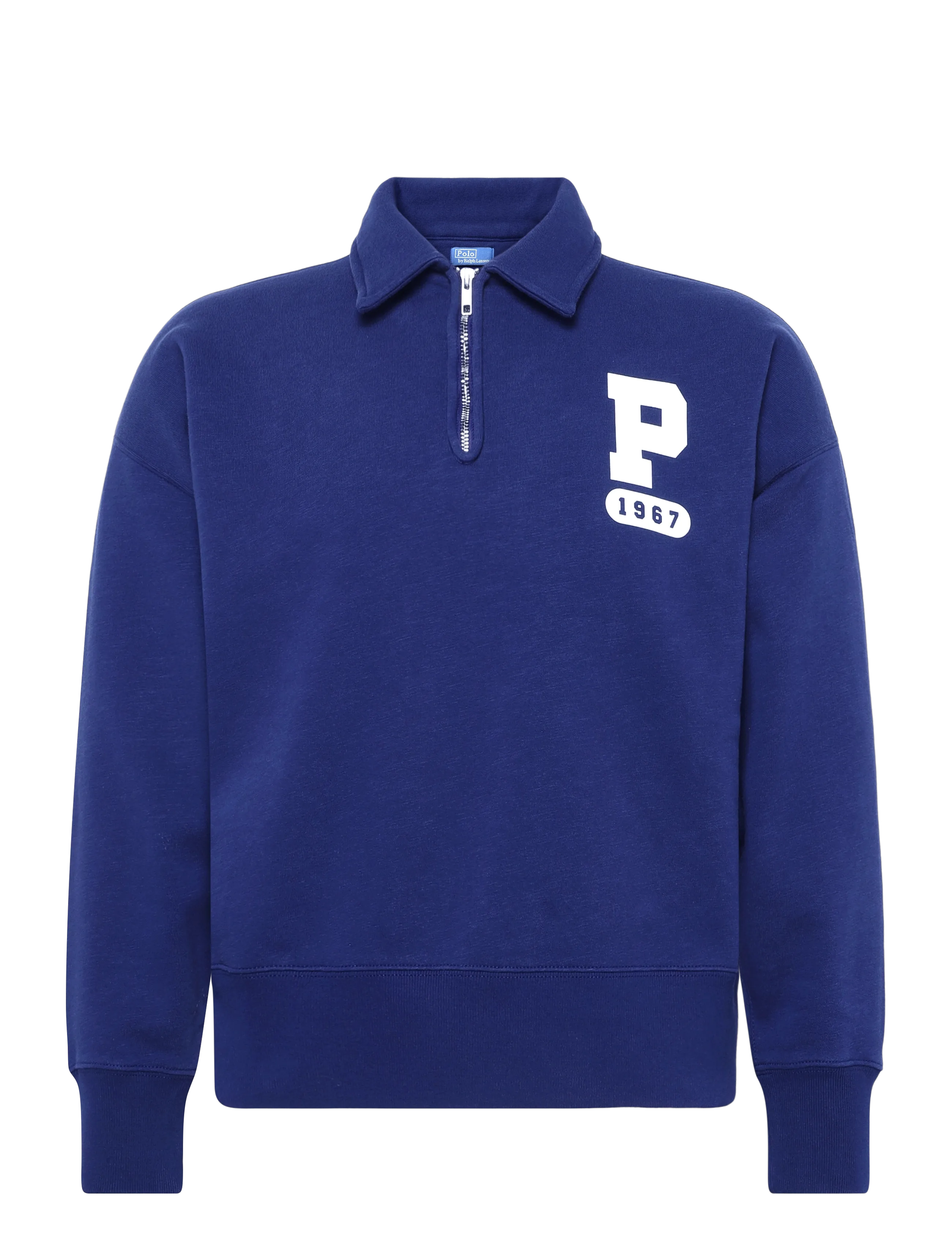 Polo Ralph Lauren “P” Logo Slub Fleece Quarter-Zip - Sweatshirts - FALL ROYAL / blue