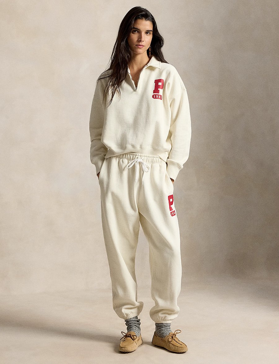 Polo Ralph Lauren - “P” Logo Slub Fleece Quarter-Zip - fliisid ja vahekihid - warm white - 5