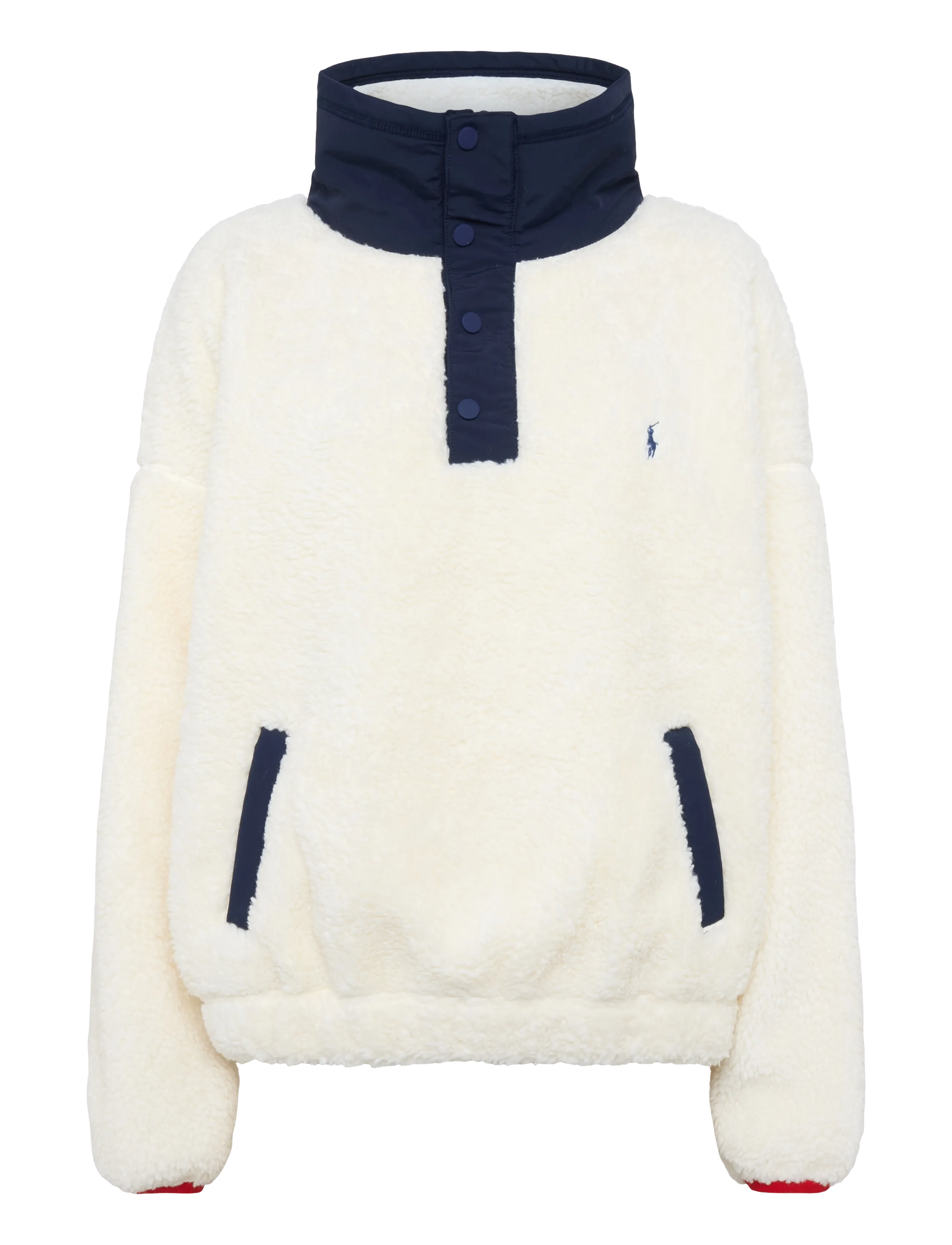Polo Ralph Lauren Polo Bear High-Pile Fleece Funnelneck - Tøj - CLUBHOUSE CREAM M / cream
