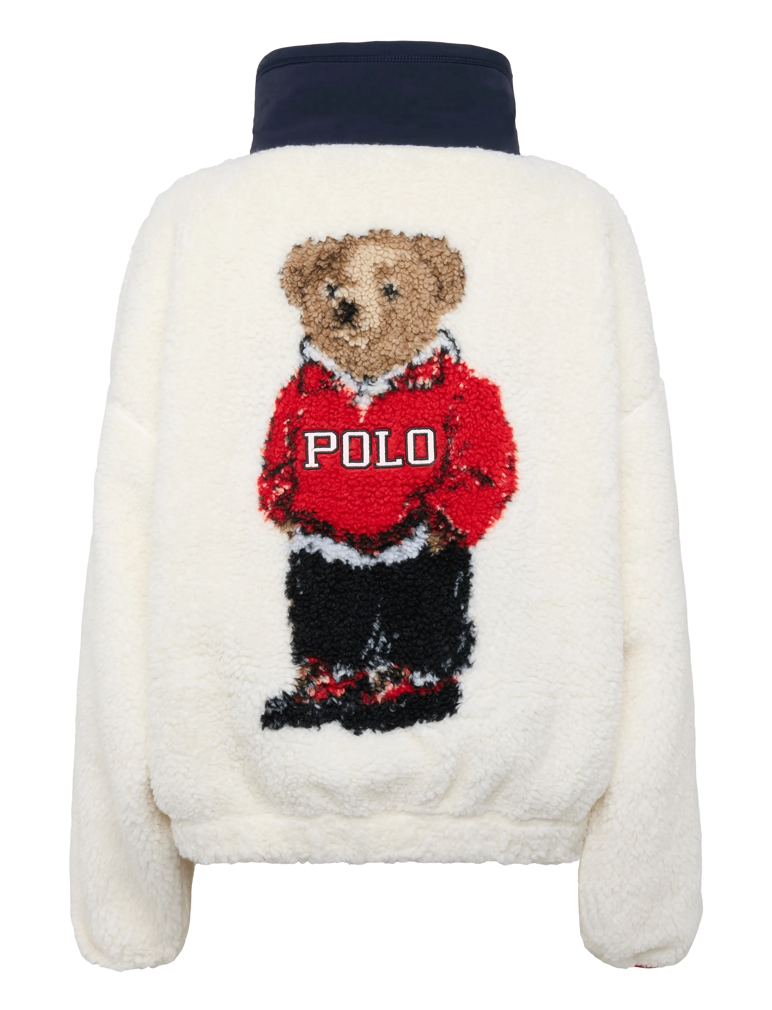 Polo Ralph Lauren - Polo Bear High-Pile Fleece Funnelneck - fleeces & midlayers - clubhouse cream m - 2