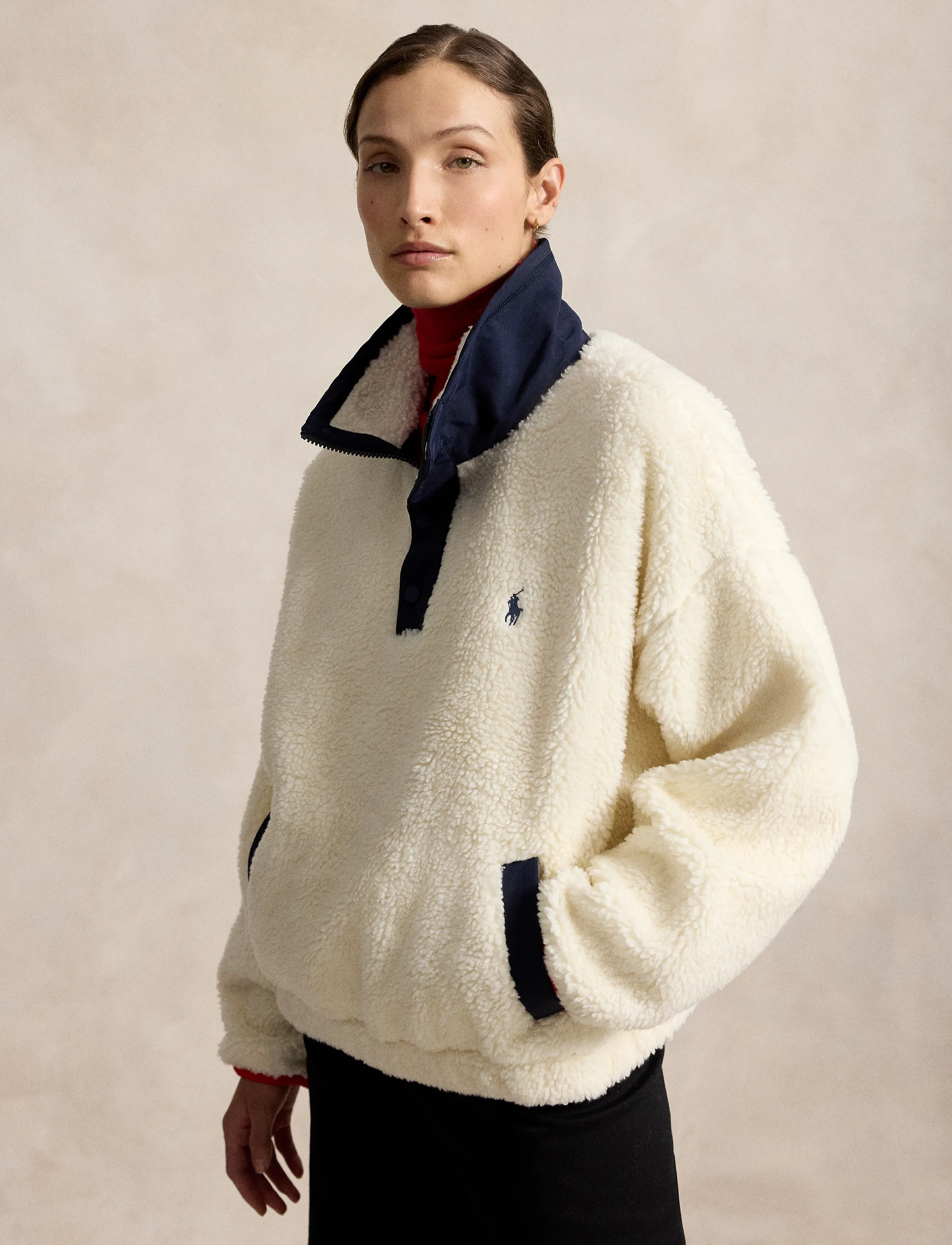 Polo Ralph Lauren - Polo Bear High-Pile Fleece Funnelneck - fleece og mellemlag - clubhouse cream m - 4