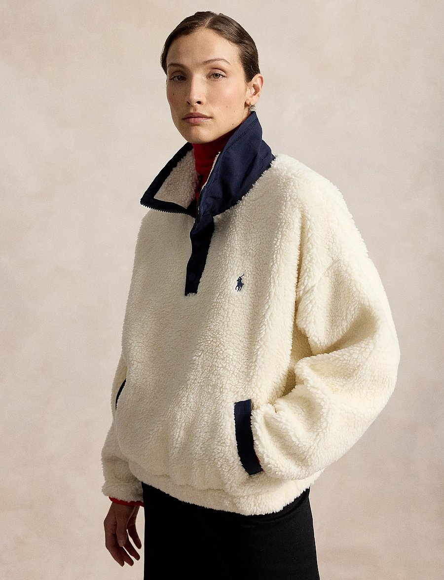 Polo Ralph Lauren - Polo Bear High-Pile Fleece Funnelneck - fleece og mellemlag - clubhouse cream m - 4