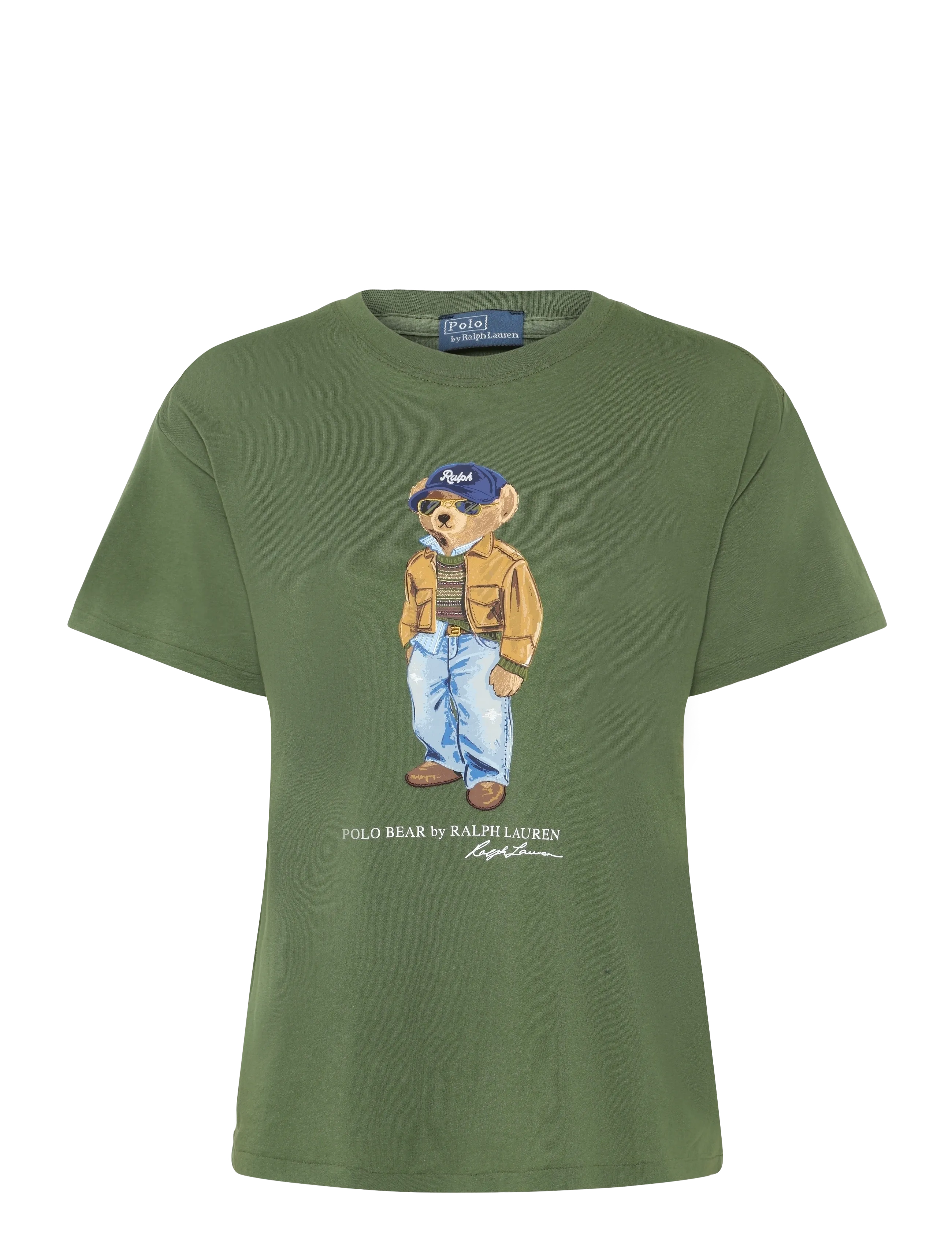 Polo Ralph Lauren Polo Bear Cotton Jersey Tee - T-shirts & Toppe - DENSE OLIVE / khaki/green
