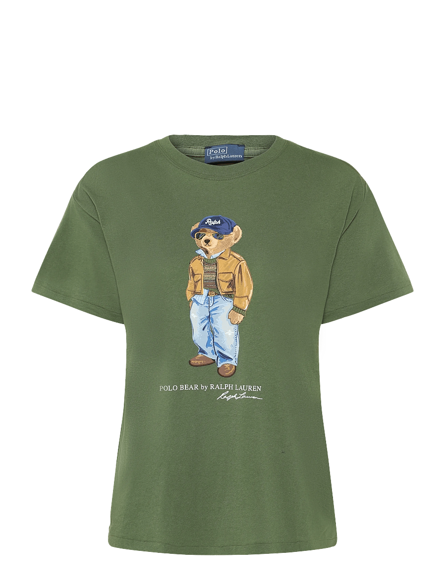 Polo Ralph Lauren - Polo Bear Cotton Jersey Tee - t-shirts - dense olive - 1