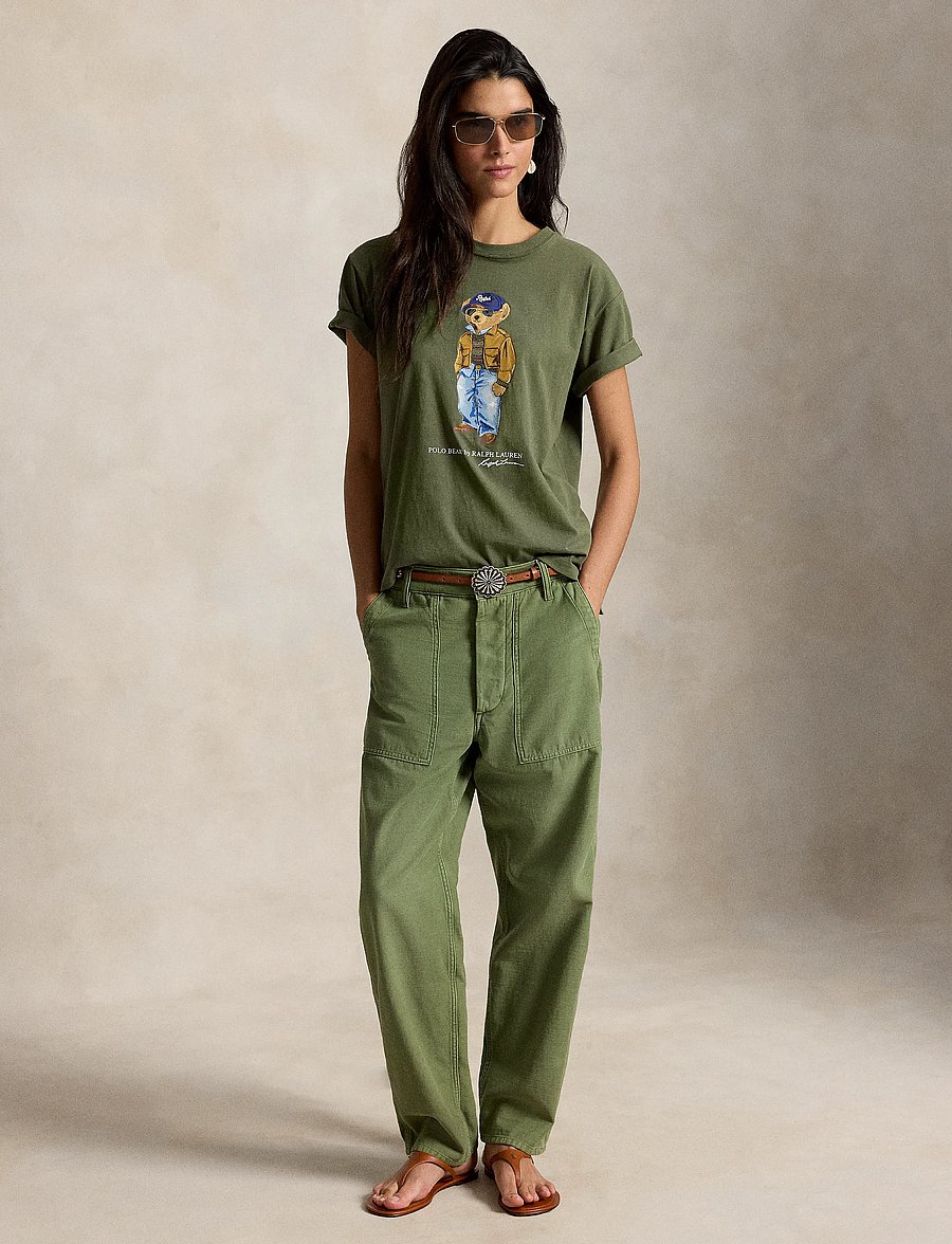 Polo Ralph Lauren - Polo Bear Cotton Jersey Tee - t-shirts - dense olive - 4
