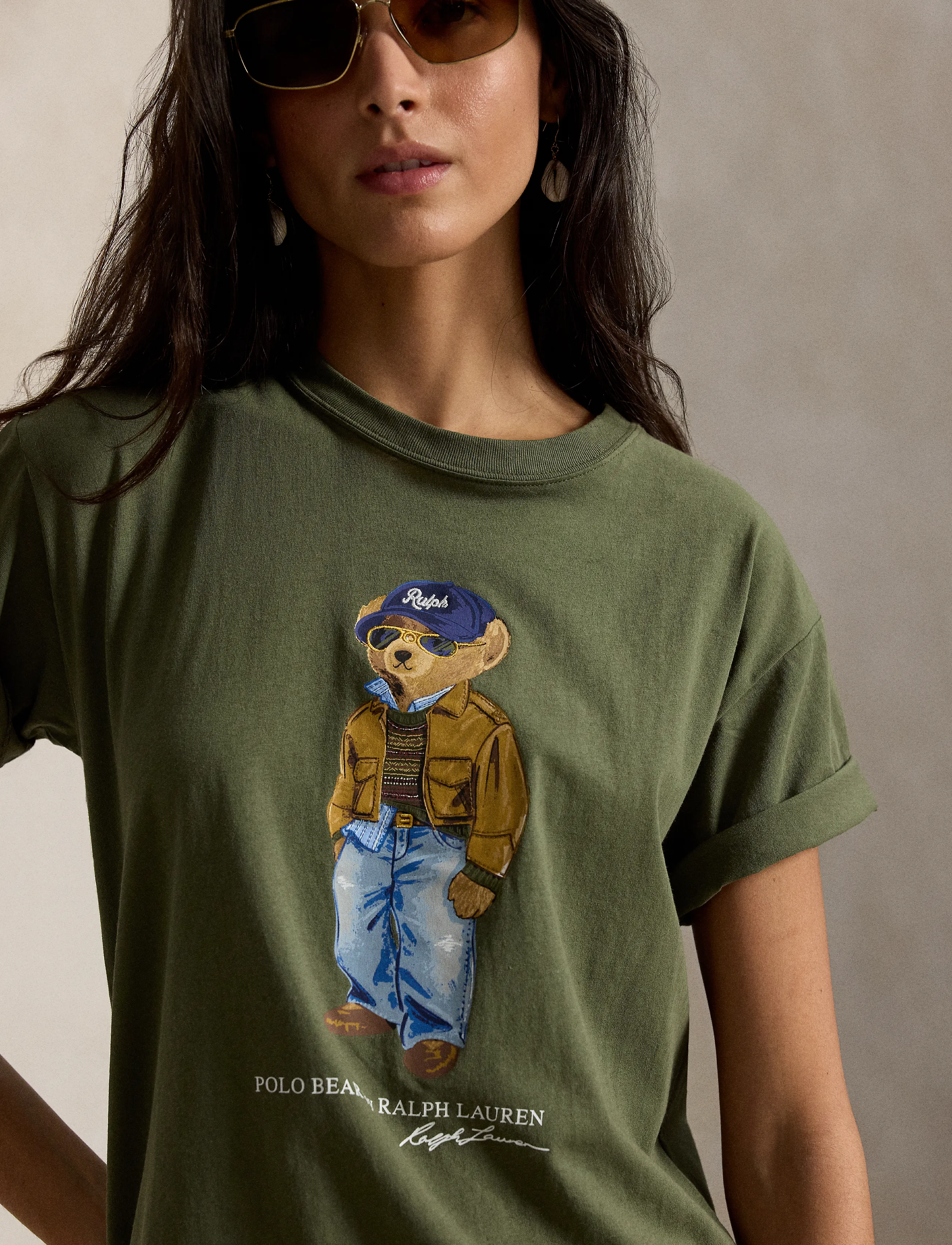 Polo Ralph Lauren - Polo Bear Cotton Jersey Tee - t-shirts - dense olive - 5