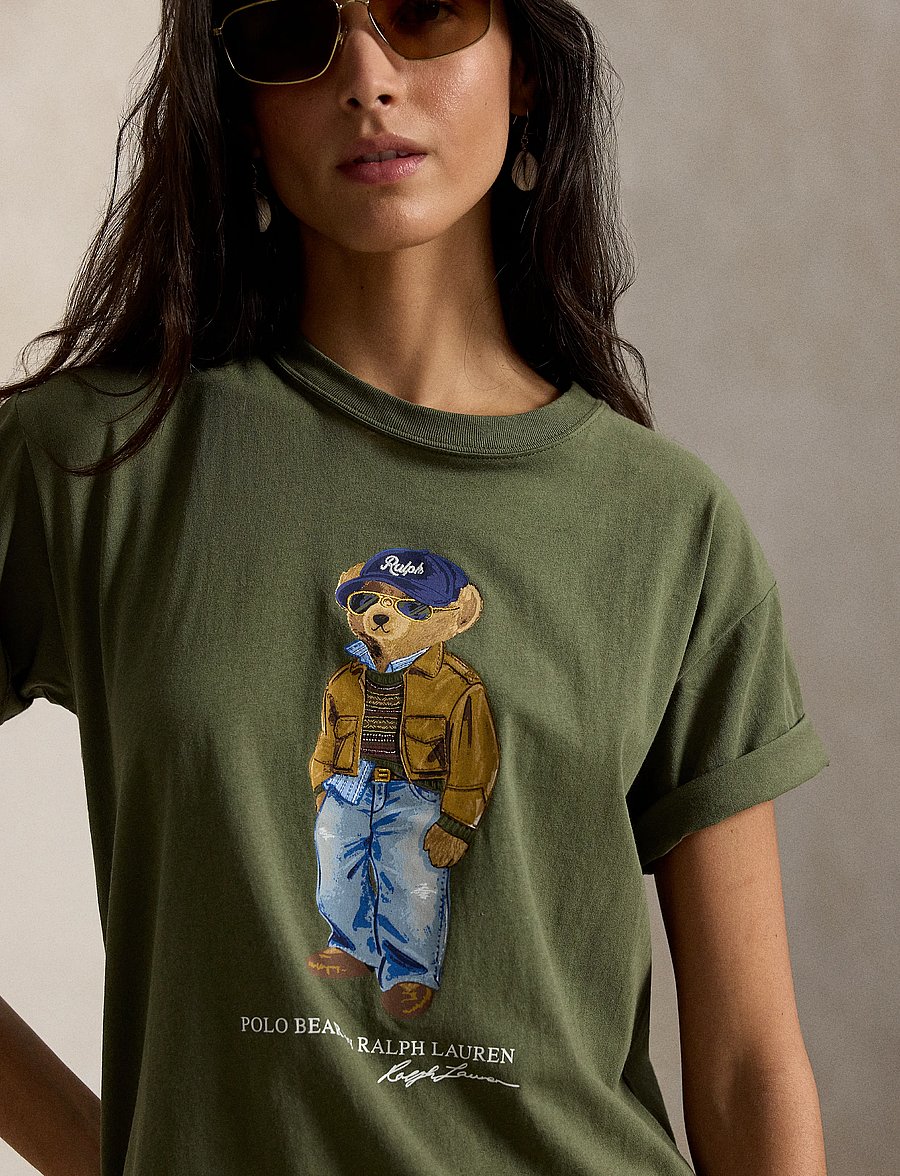 Polo Ralph Lauren - Polo Bear Cotton Jersey Tee - t-shirts - dense olive - 5