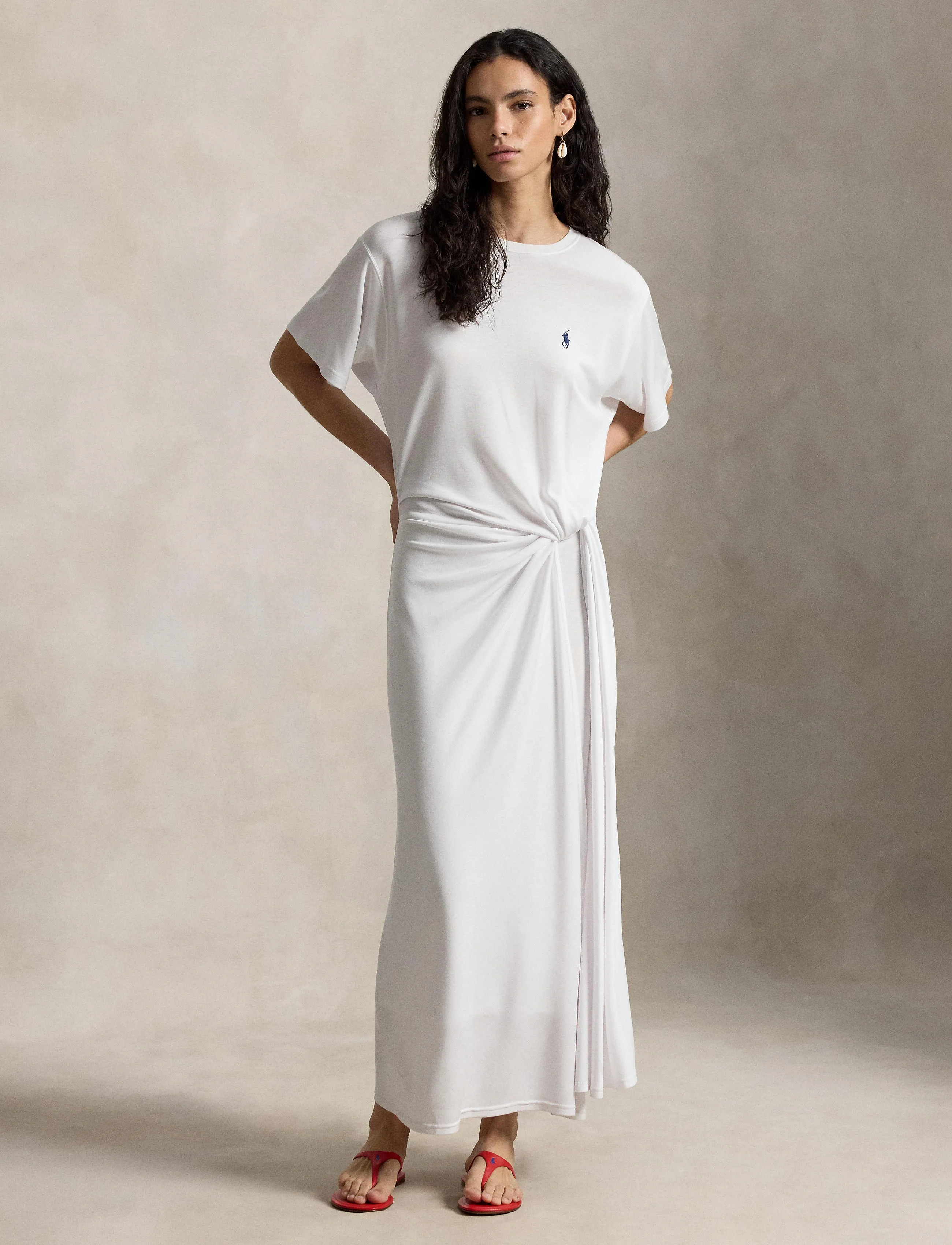 Polo Ralph Lauren - LYOCELL-KNT-DRESSES - maxikjoler - white - 3