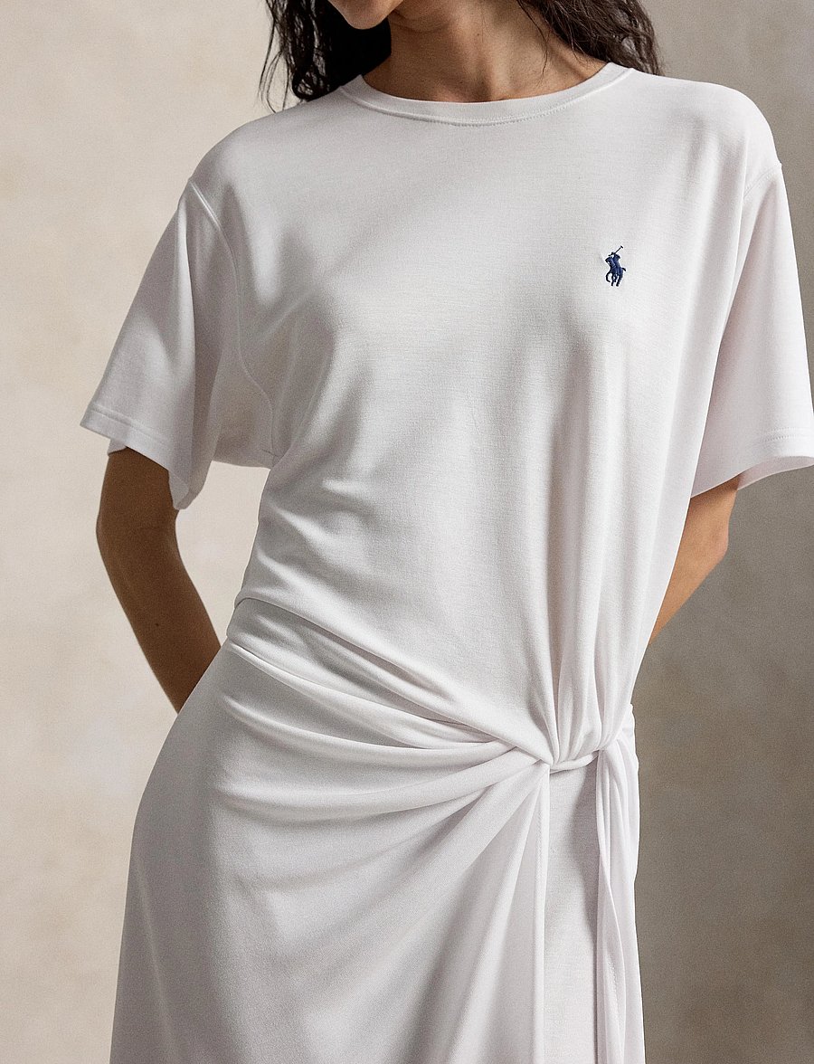 Polo Ralph Lauren - LYOCELL-KNT-DRESSES - maxi dresses - white - 4